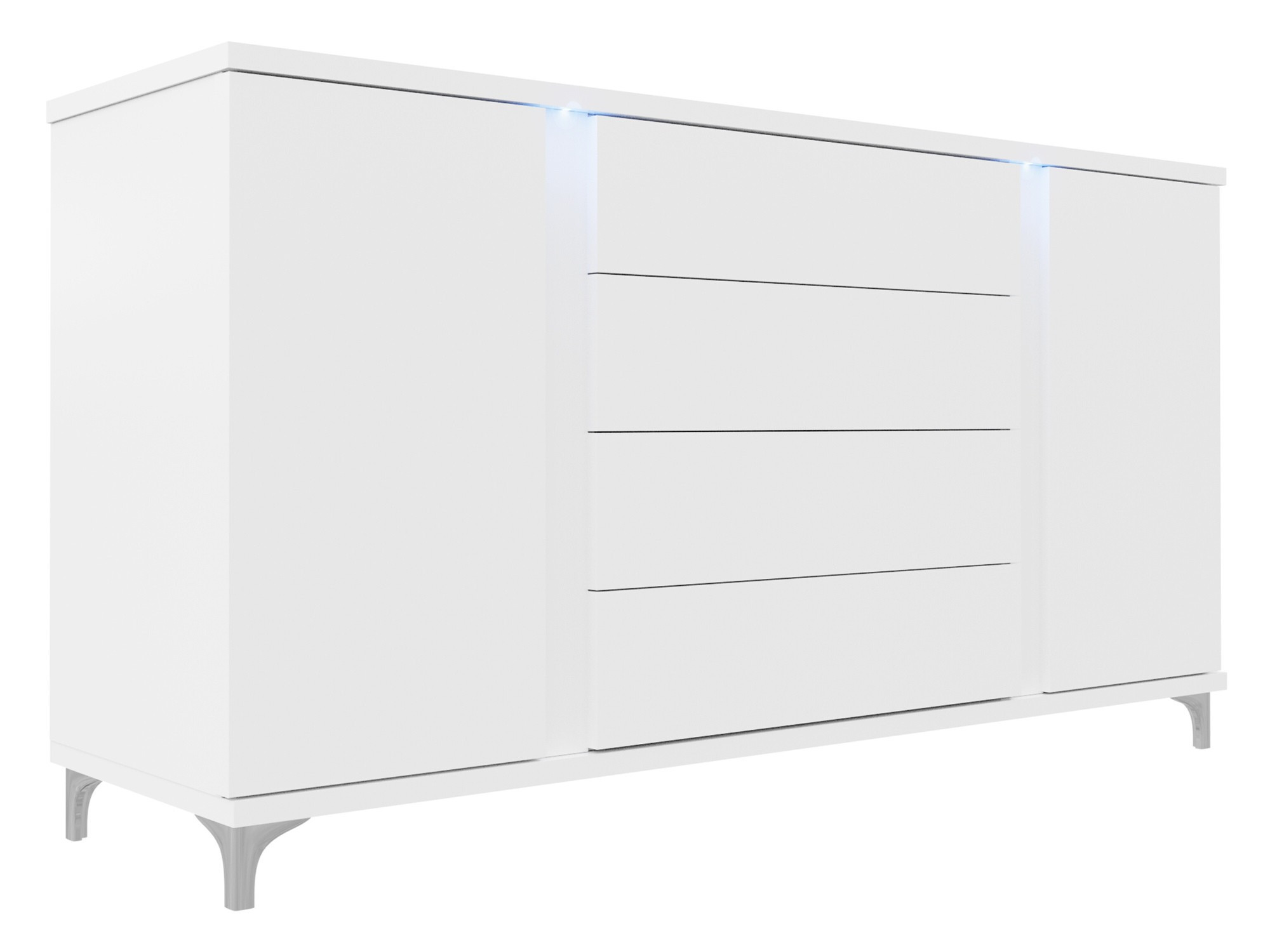 Cómoda Florem (Blanco + Blanco brillante)