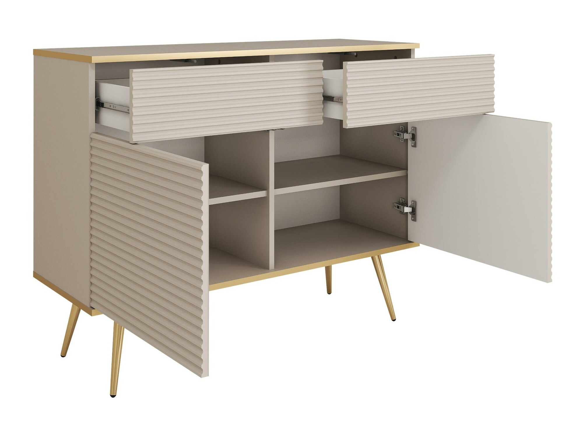 Cómoda Felduno 105 (Negro + Dorado)