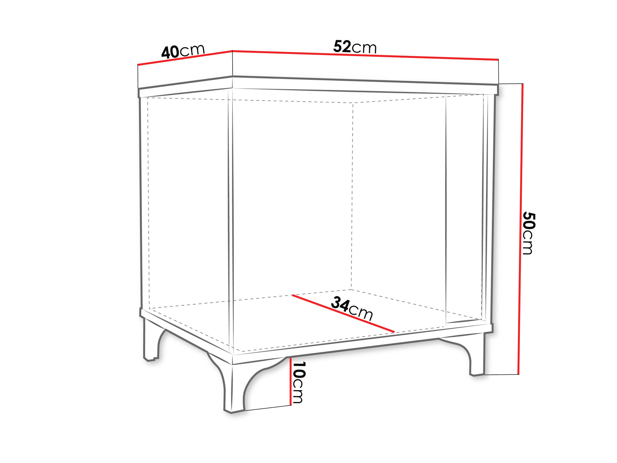 Mesilla de noche Livseri 112 (Blanco + Blanco brillante + Luminoso madera)