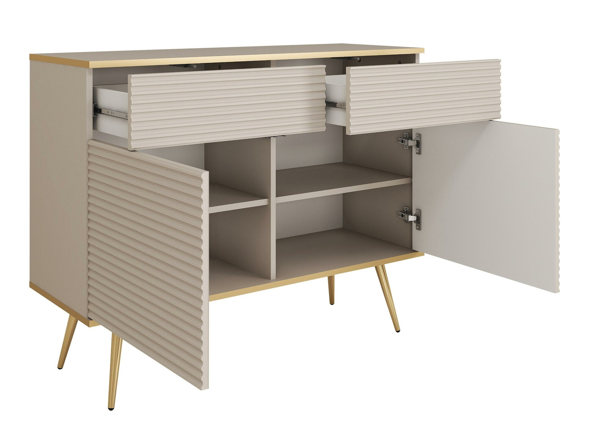 Conjunto de salón Felduno 107 (Negro + Dorado)