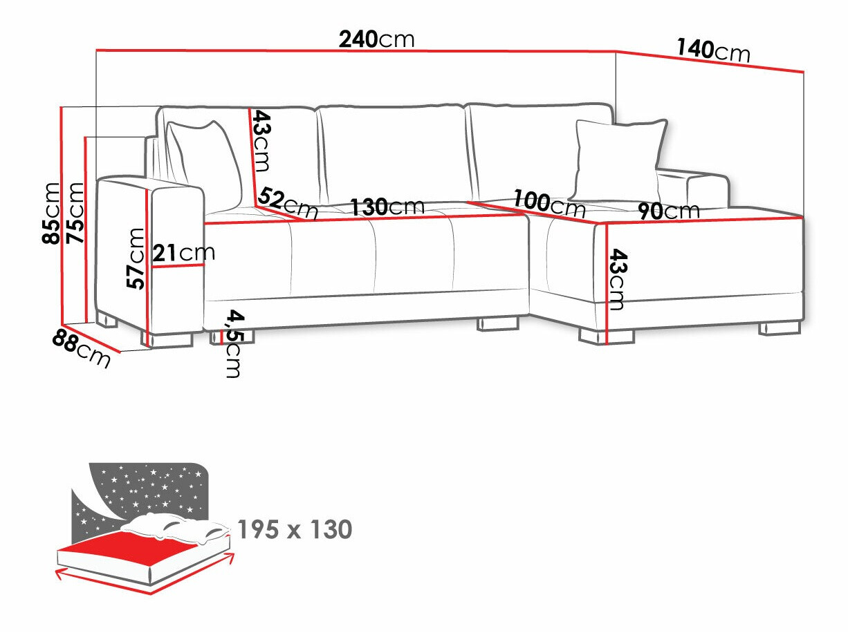 Sofá rinconero Columbus 103