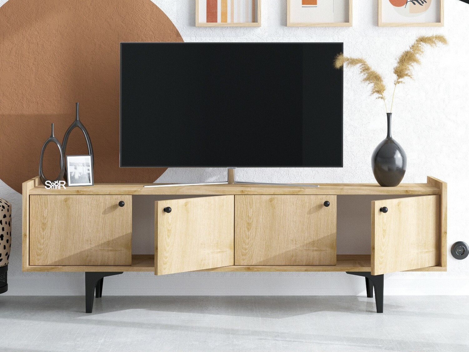 Mueble TV Sonliro 133 (Roble)