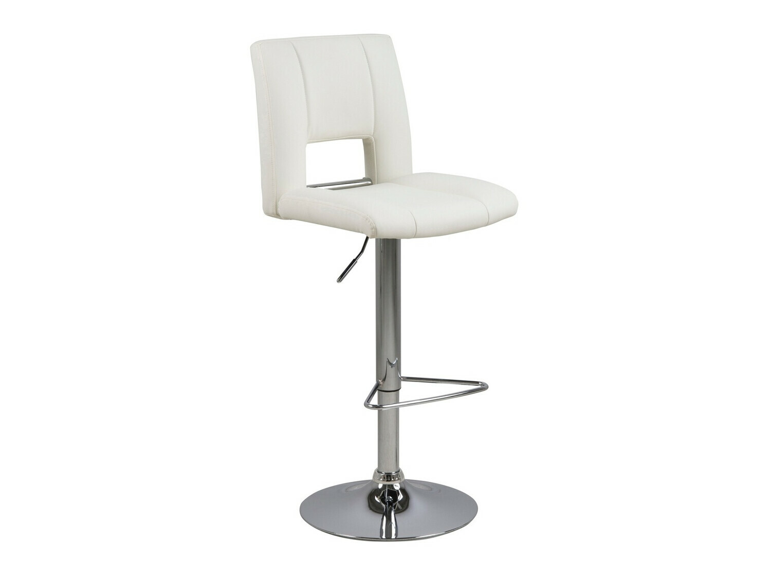 Taburete alto Norsica 145 (Blanco + Plata)