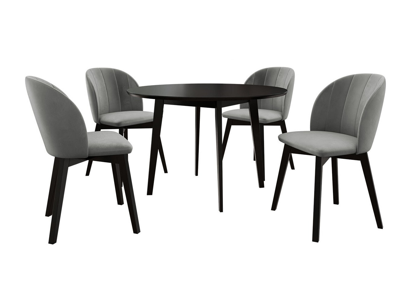 Conjunto de comedor Racine 136 (Negro)