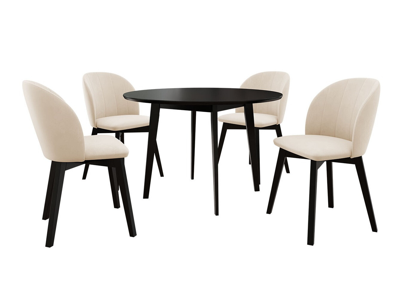 Conjunto de comedor Racine 136 (Negro)