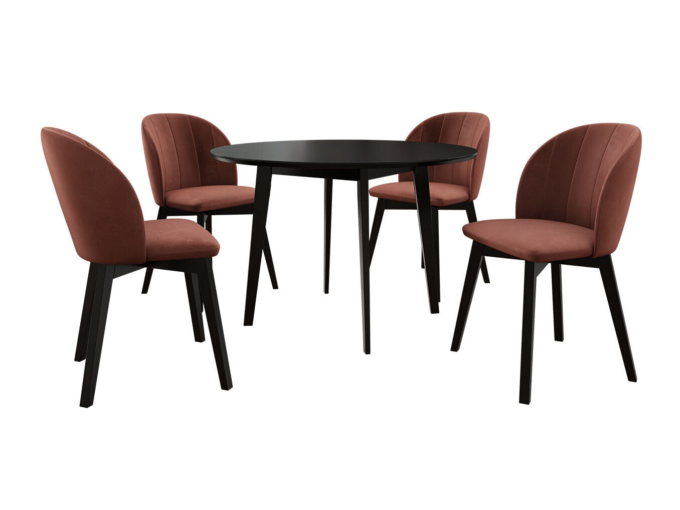Conjunto de comedor Racine 136 (Negro)