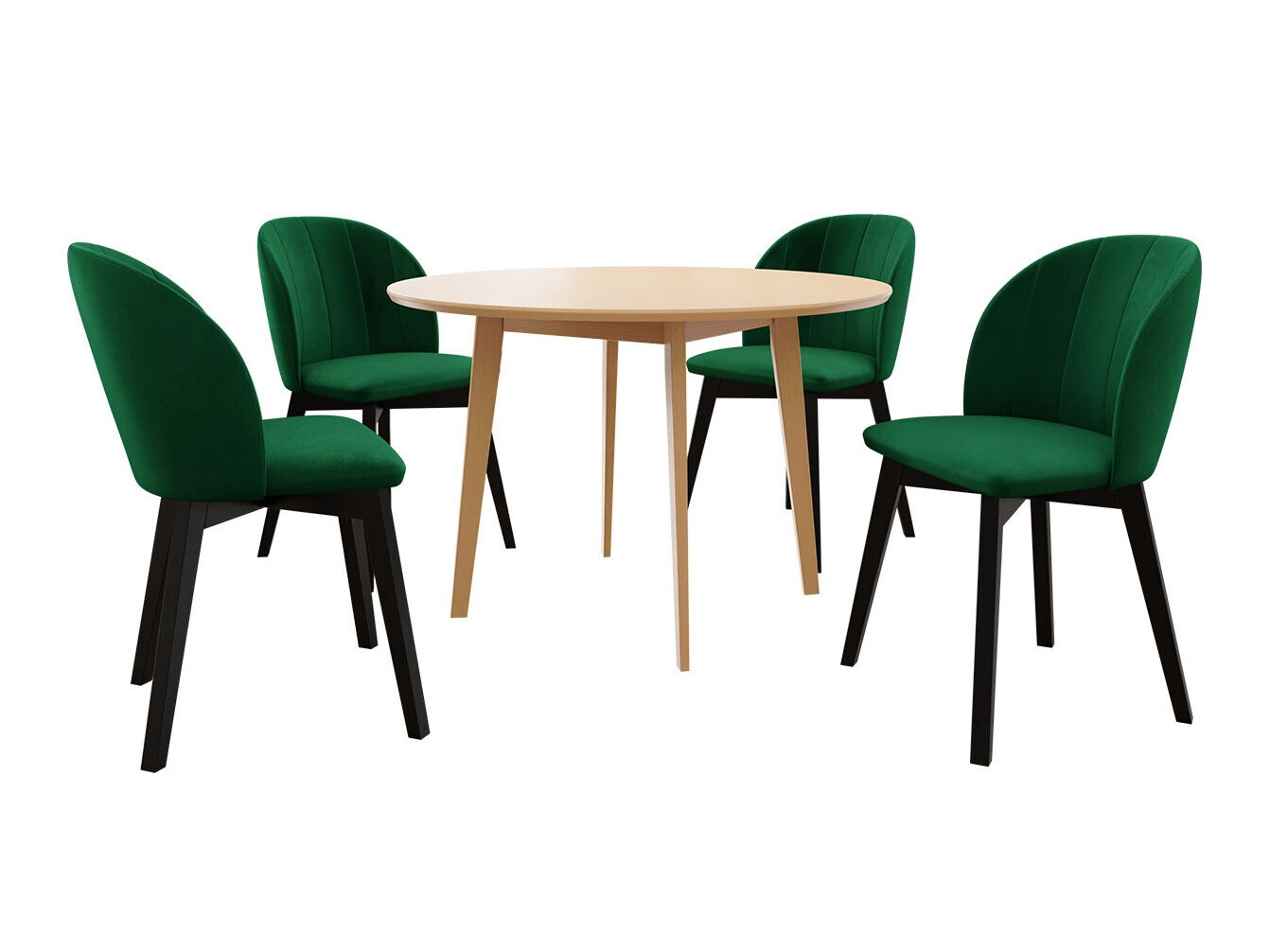 Conjunto de mesas y sillas para comedor Racine 136 (Marrón)