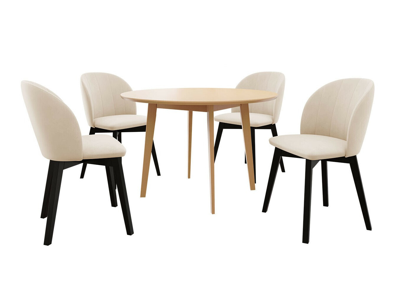 Conjunto de mesas y sillas para comedor Racine 136 (Marrón)