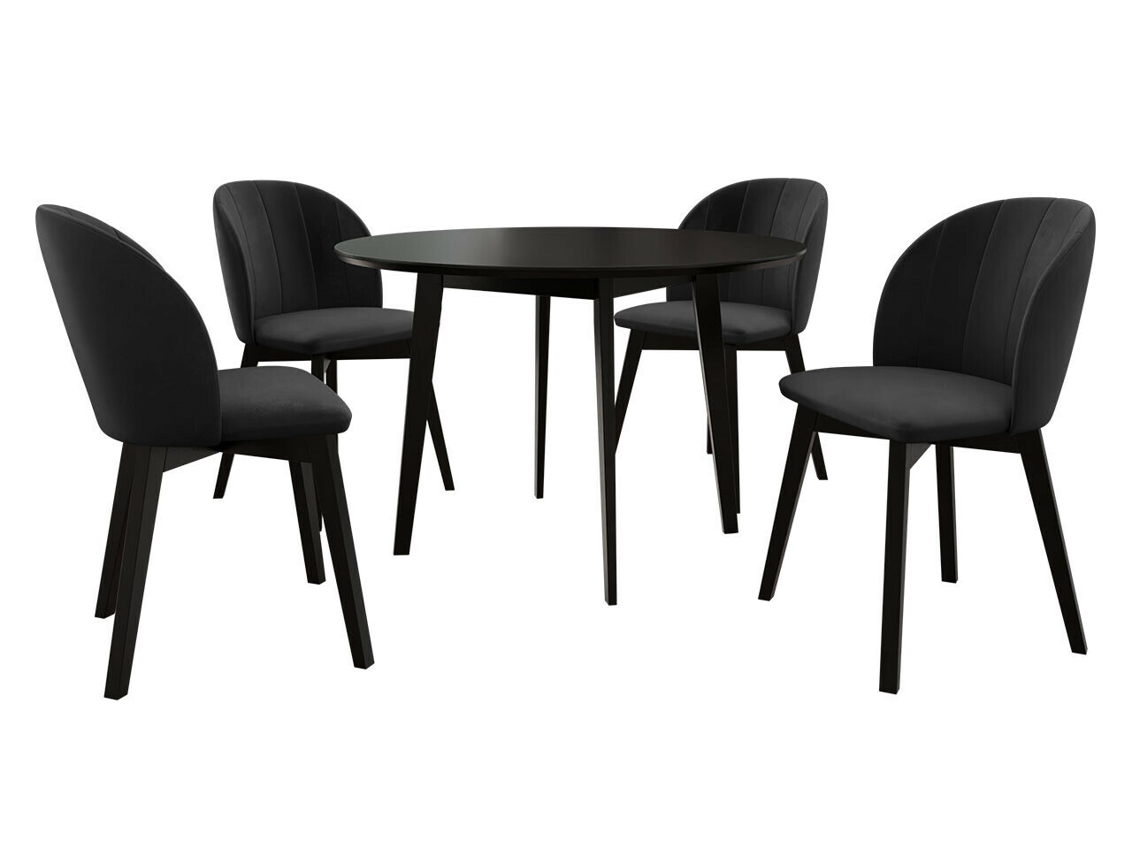 Conjunto de mesas y sillas para comedor Racine 136 (Negro)