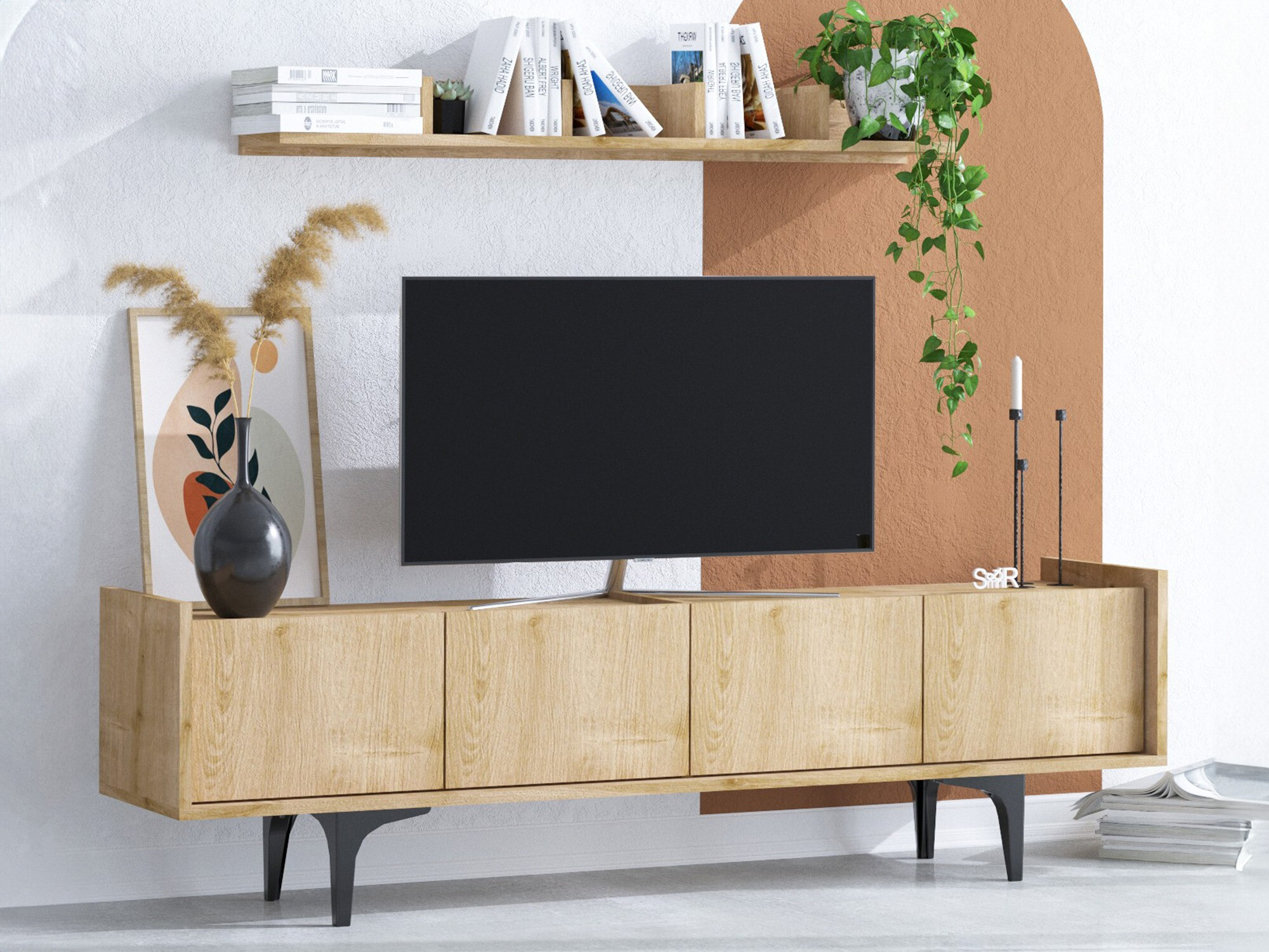 Conjunto de salón Sonliro 134 (Roble)