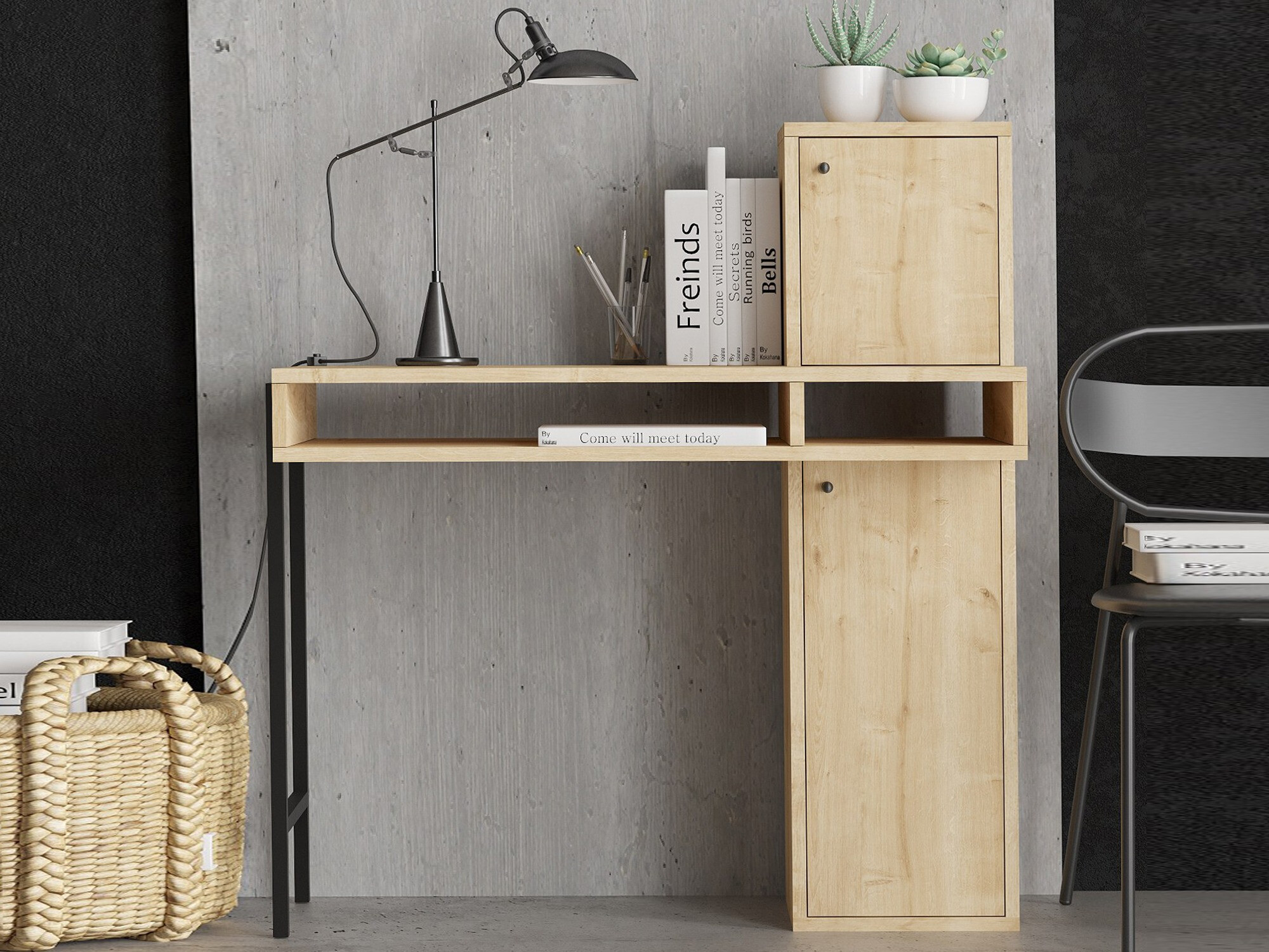 Mesa de oficina Sonliro 135 (Roble)