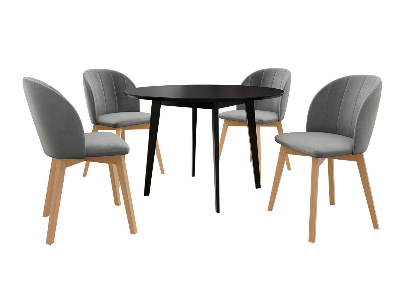 Conjunto de comedor Racine 136 (Negro)