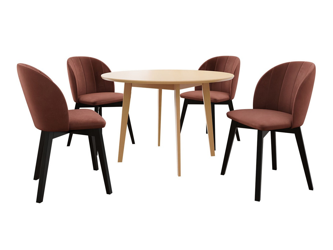 Conjunto de mesas y sillas para comedor Racine 136 (Marrón)