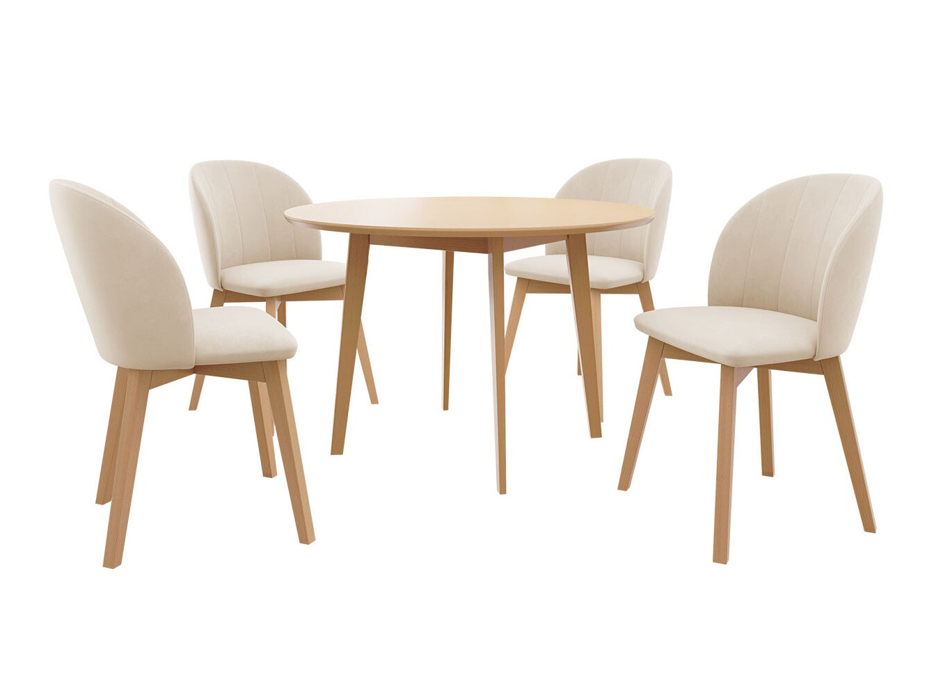 Conjunto de mesas y sillas para comedor Racine 136 (Marrón)