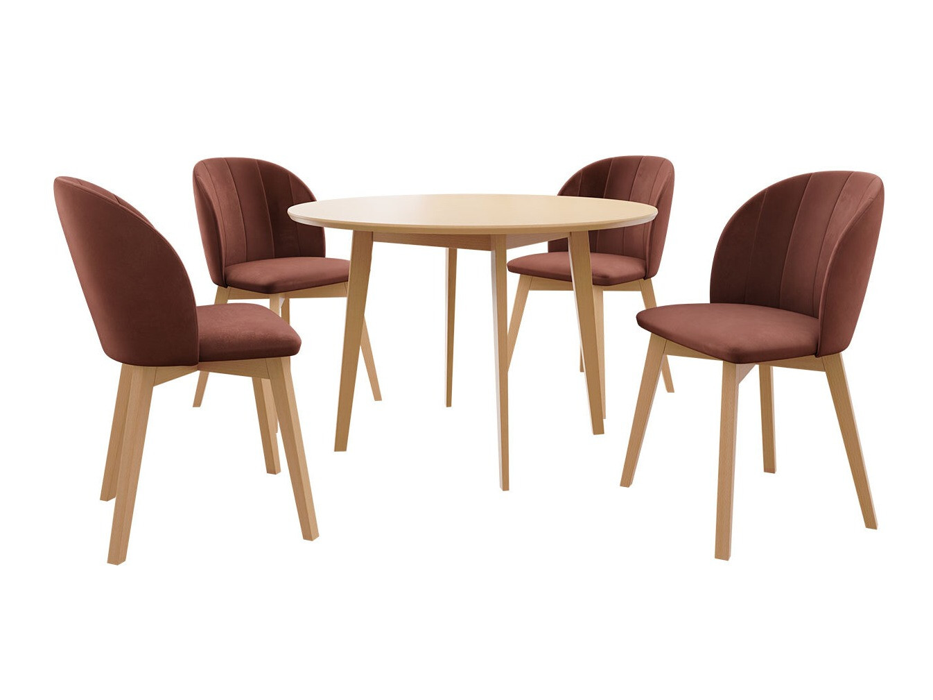 Conjunto de mesas y sillas para comedor Racine 136 (Marrón)