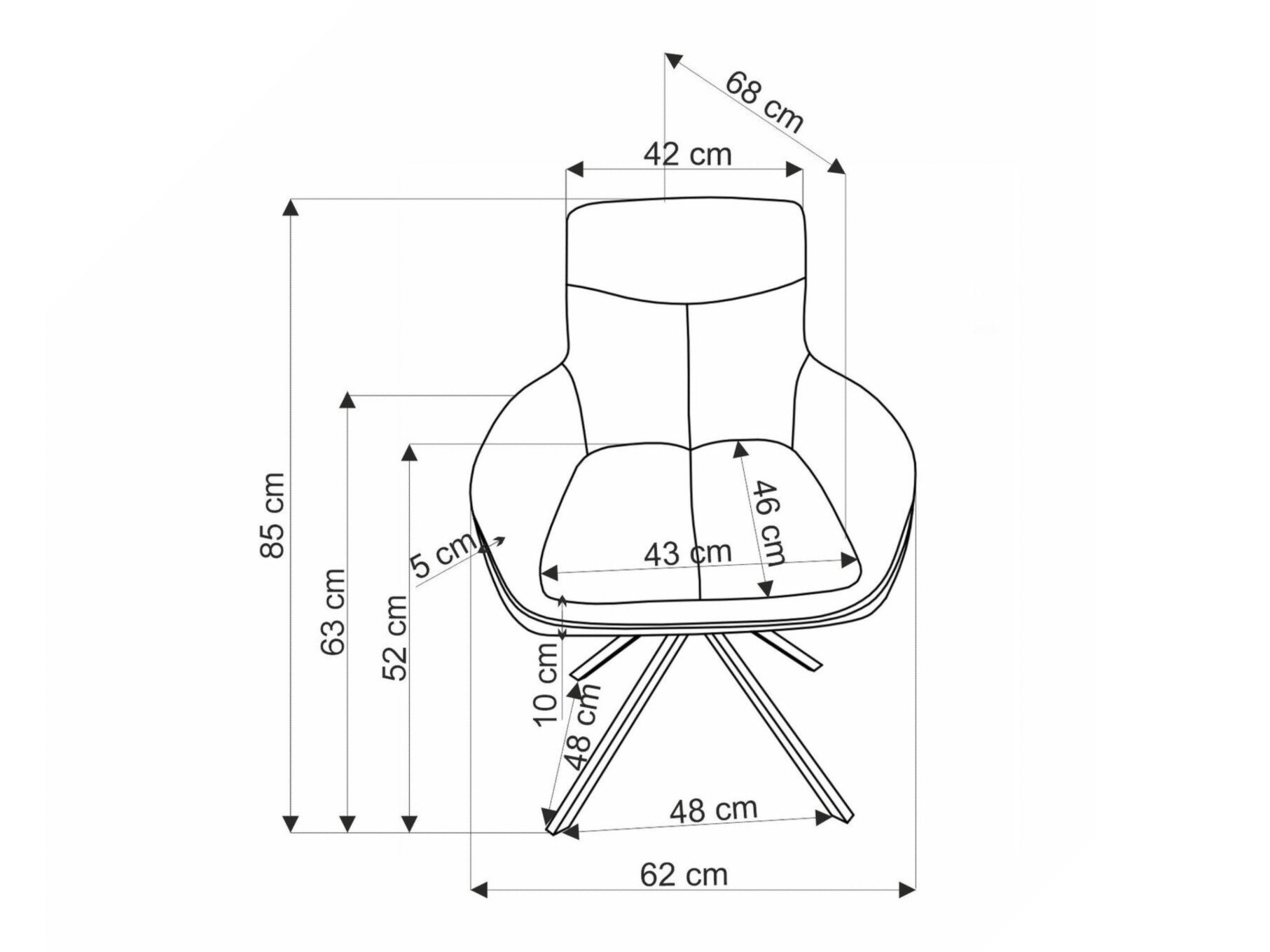 Silla Houston 1872 (Gris)