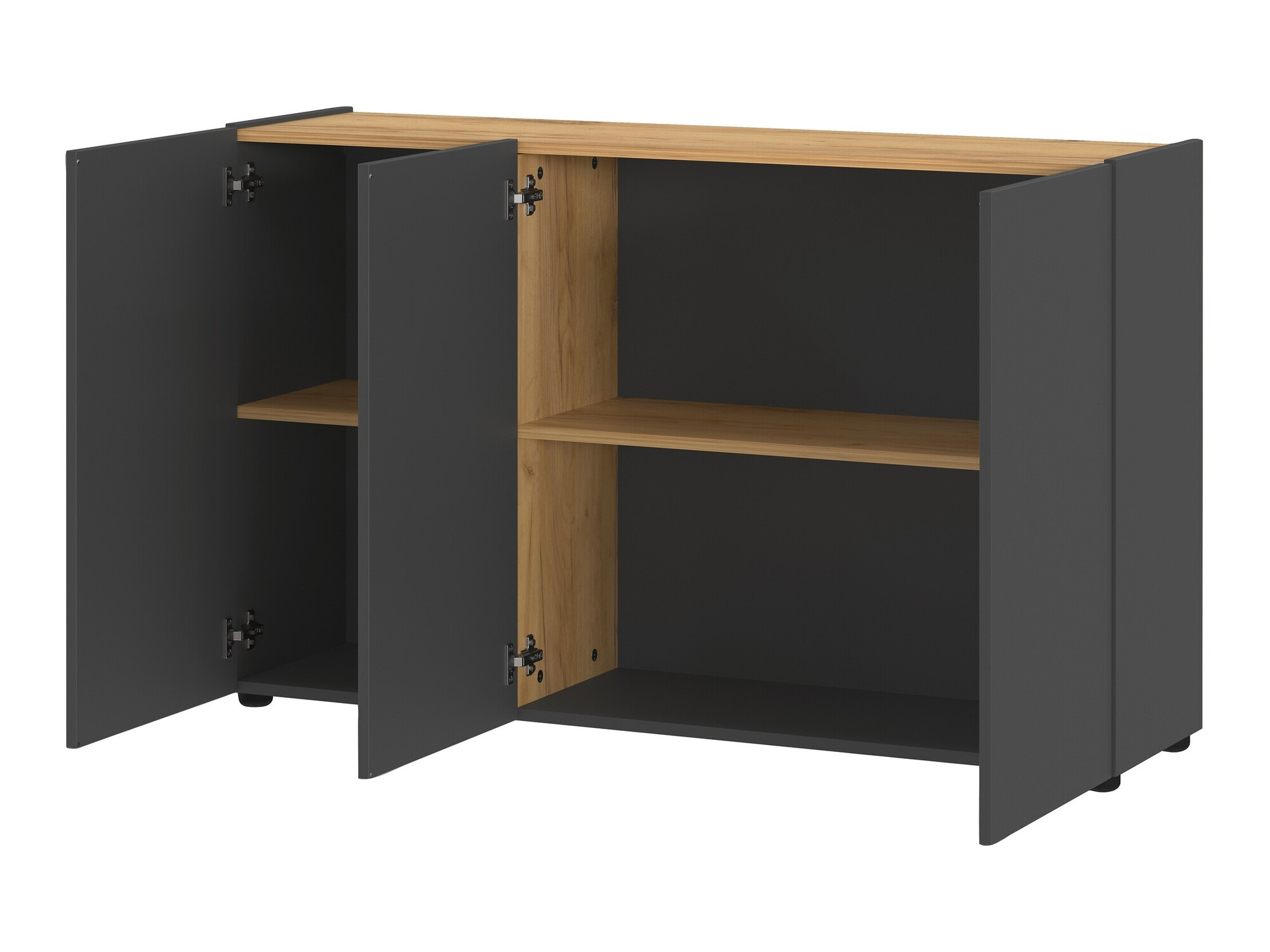 Aparador Evarsoa 102 (Grafito + Navarra roble)