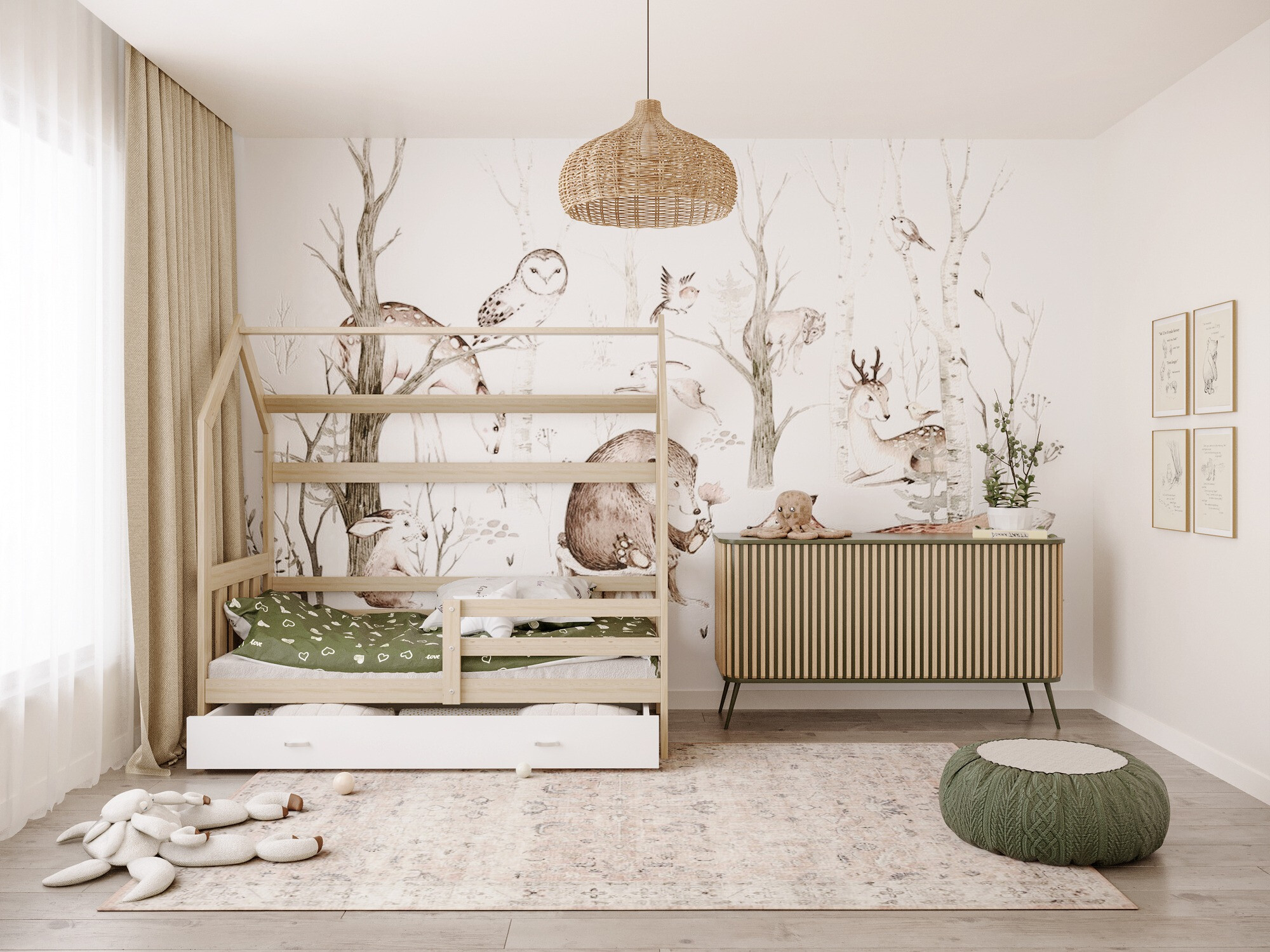 Cama Aurora 122 (Pino)