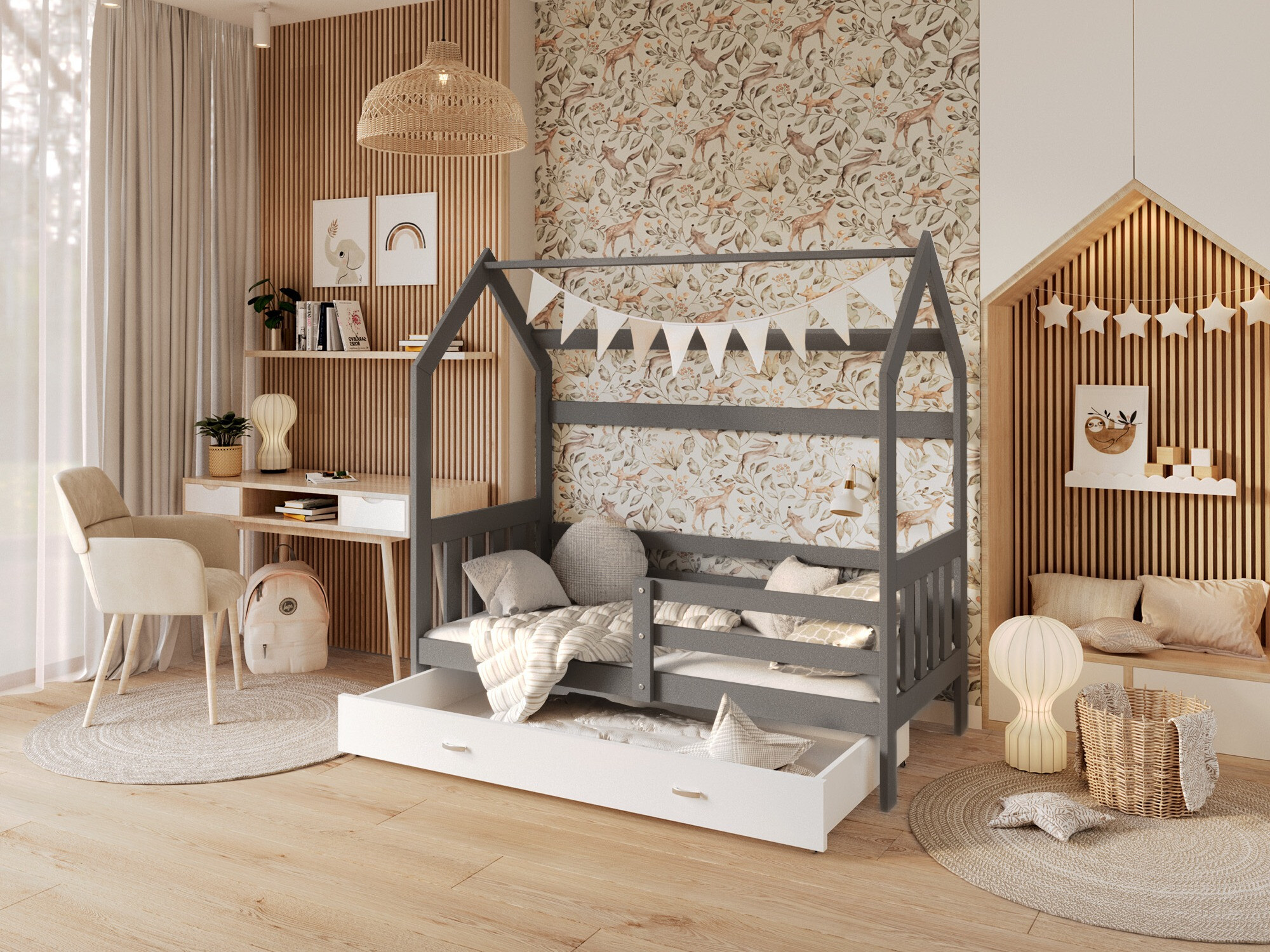 Cama Aurora 123 (Gris)