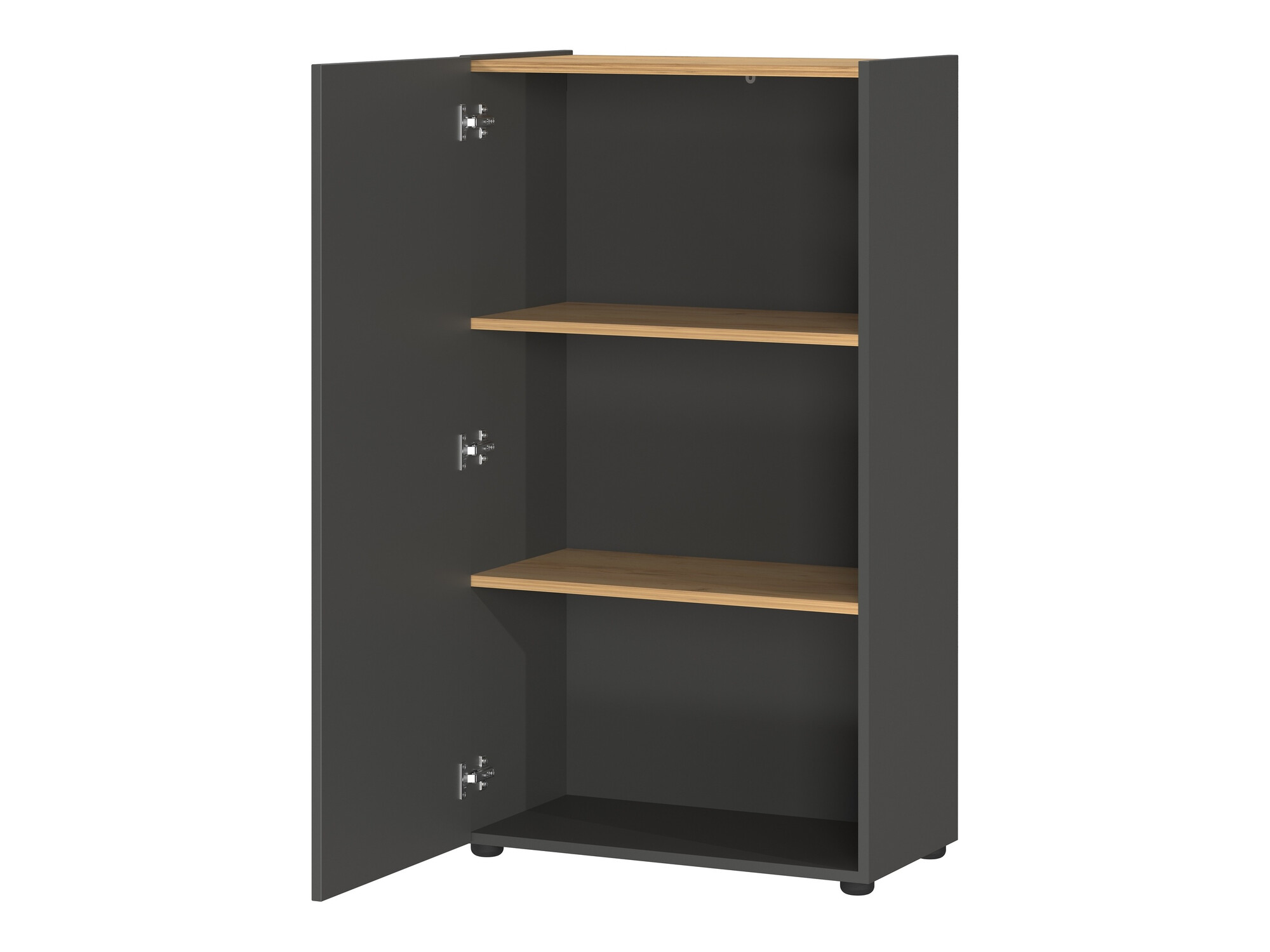 Conjunto para oficina en casa Evarsoa 105 (Grafito + Navarra roble)