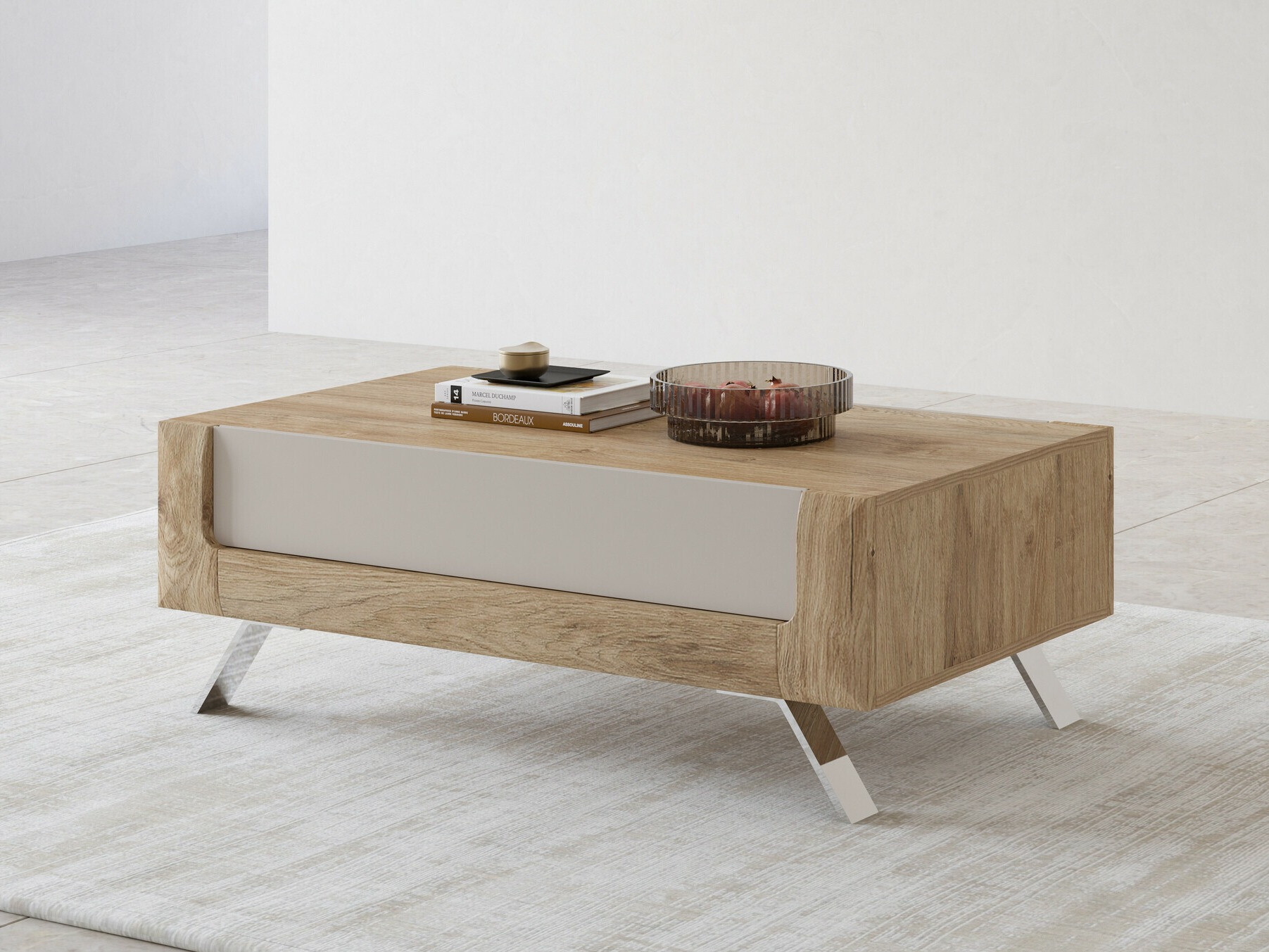 Mesa de centro Sovera 108 (Roble dorado + Cachemira)