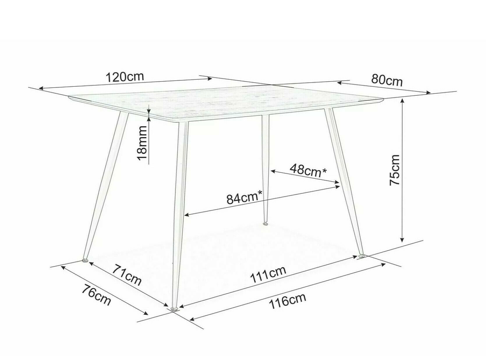 Mesa Detroit 650 (Roble)