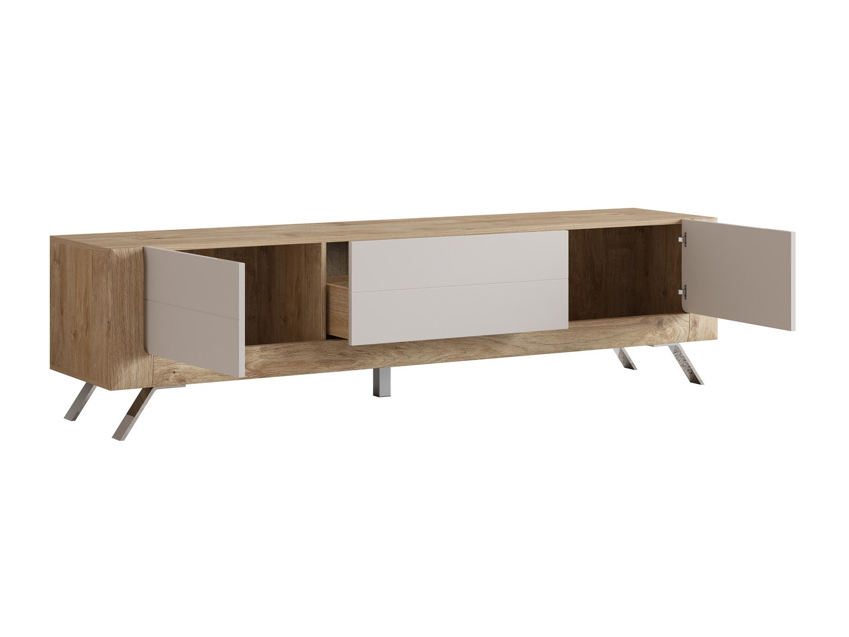 Mueble TV Sovera 104 (Roble dorado + Cachemira)