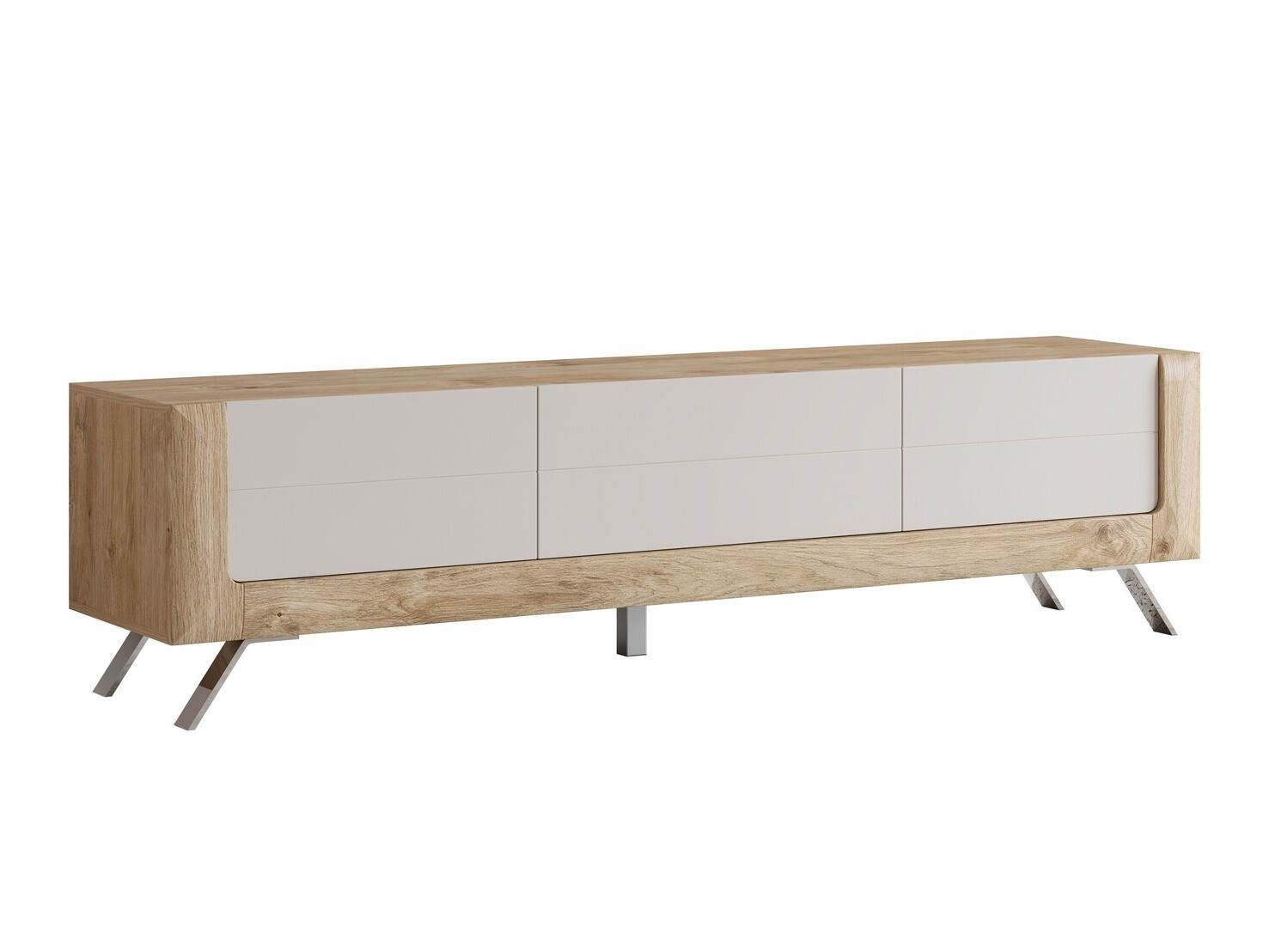 Mueble TV Sovera 104 (Roble dorado + Gris claro)