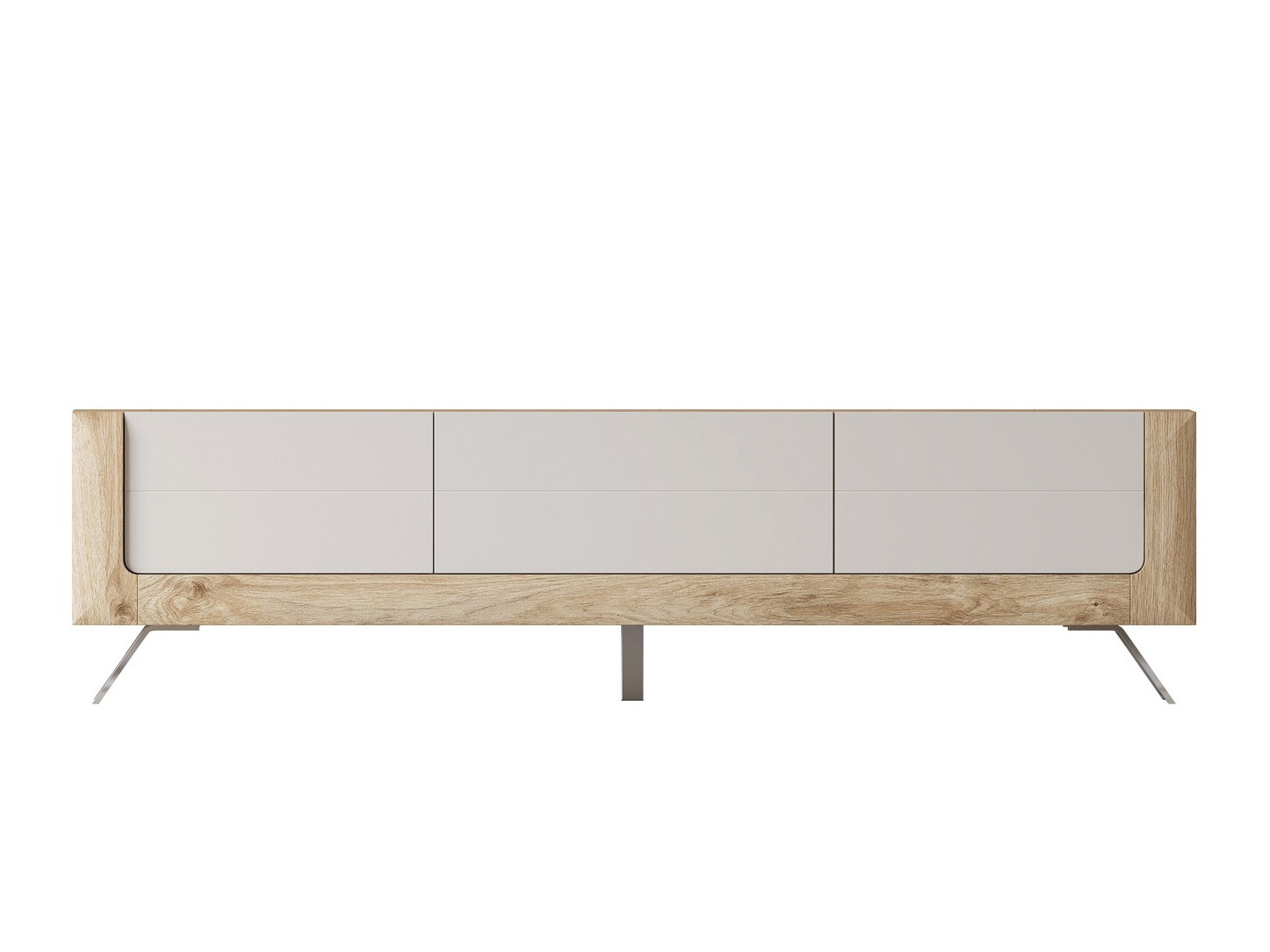 Mueble TV Sovera 104 (Roble dorado + Gris claro)