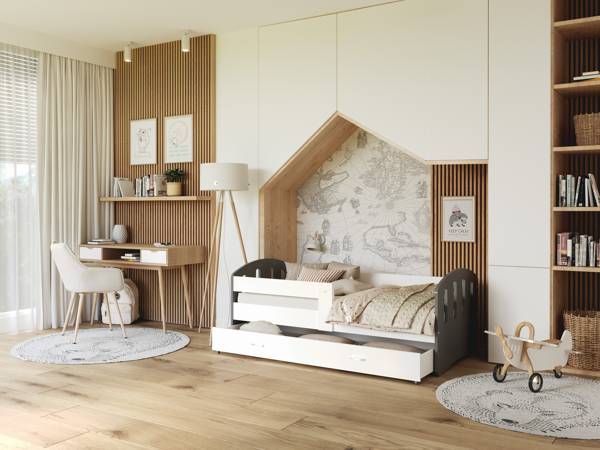 Cama Aurora 133 (Gris)