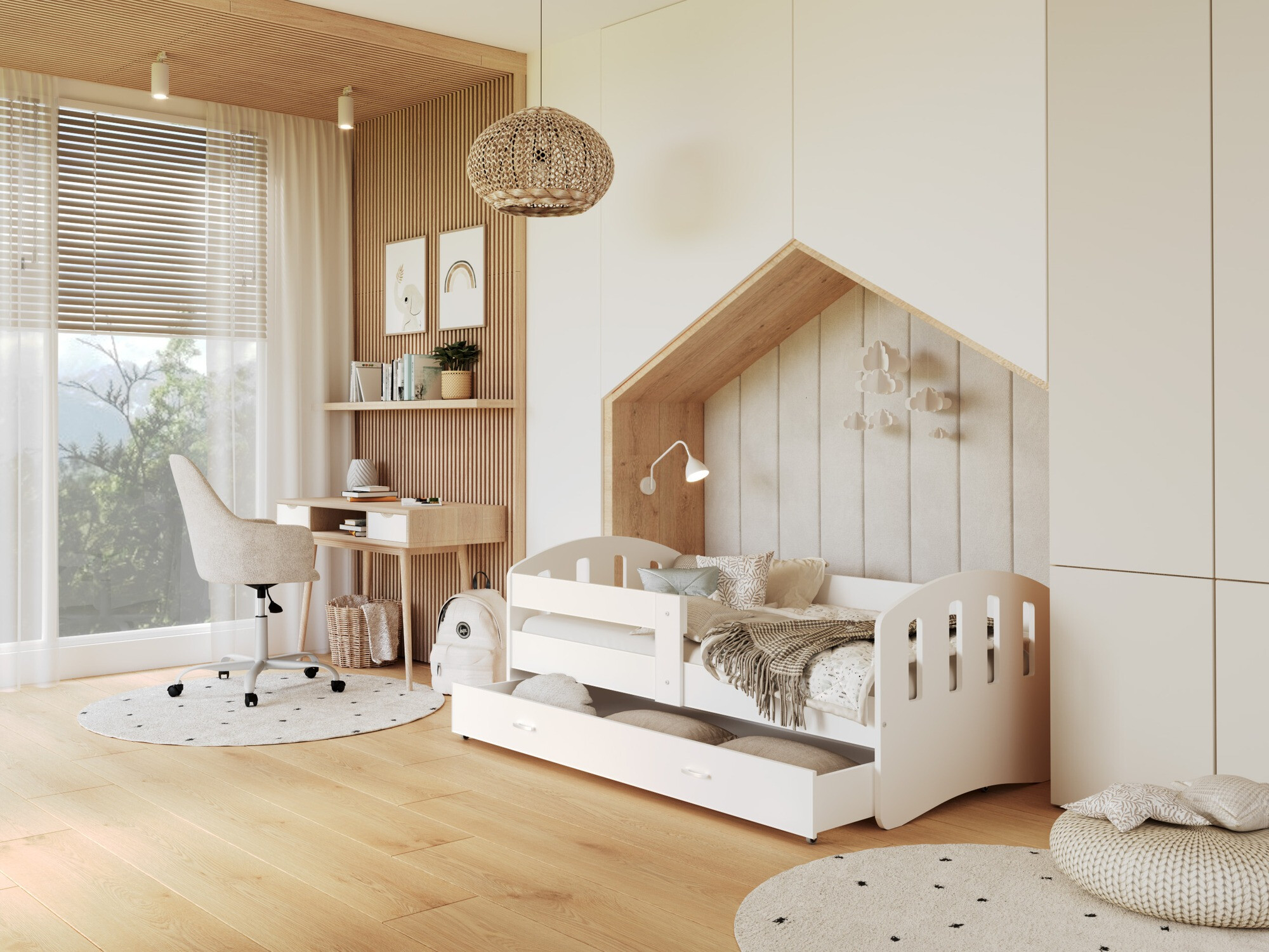 Cama Aurora 134 (Blanco)