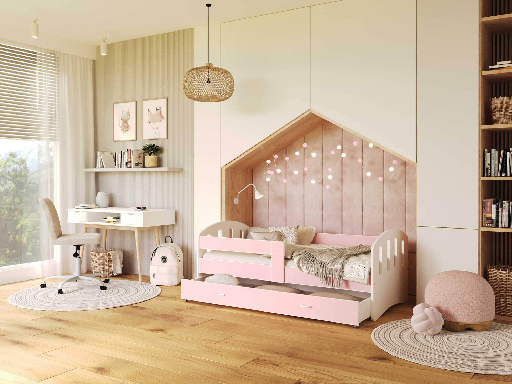 Cama Aurora 134 (Rosa)