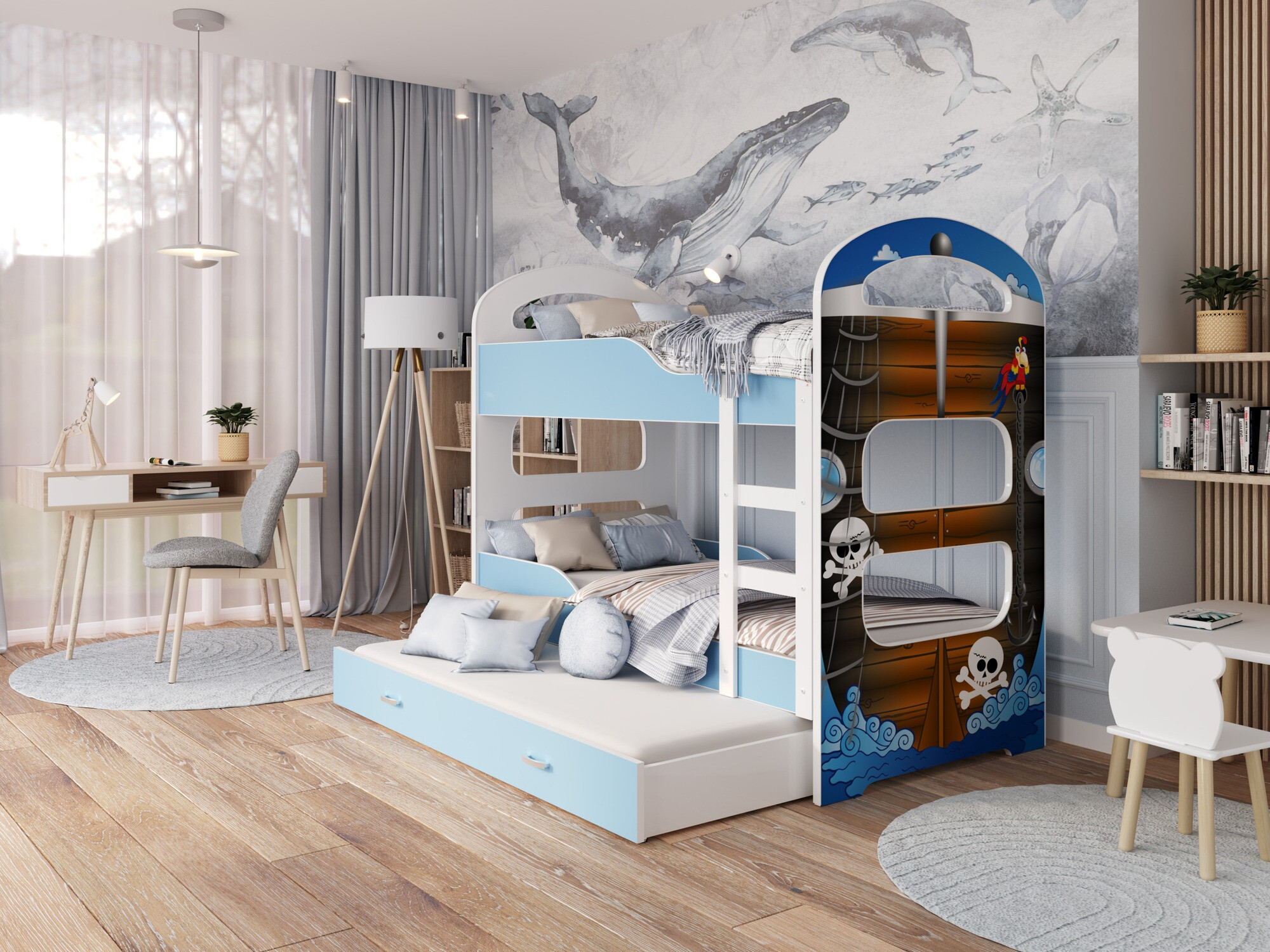 Litera Aurora 116 (Blanco + Azul)