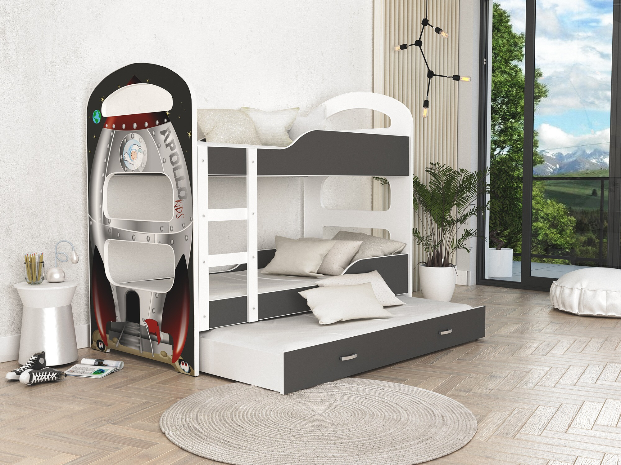 Litera Aurora 116 (Blanco + Gris)