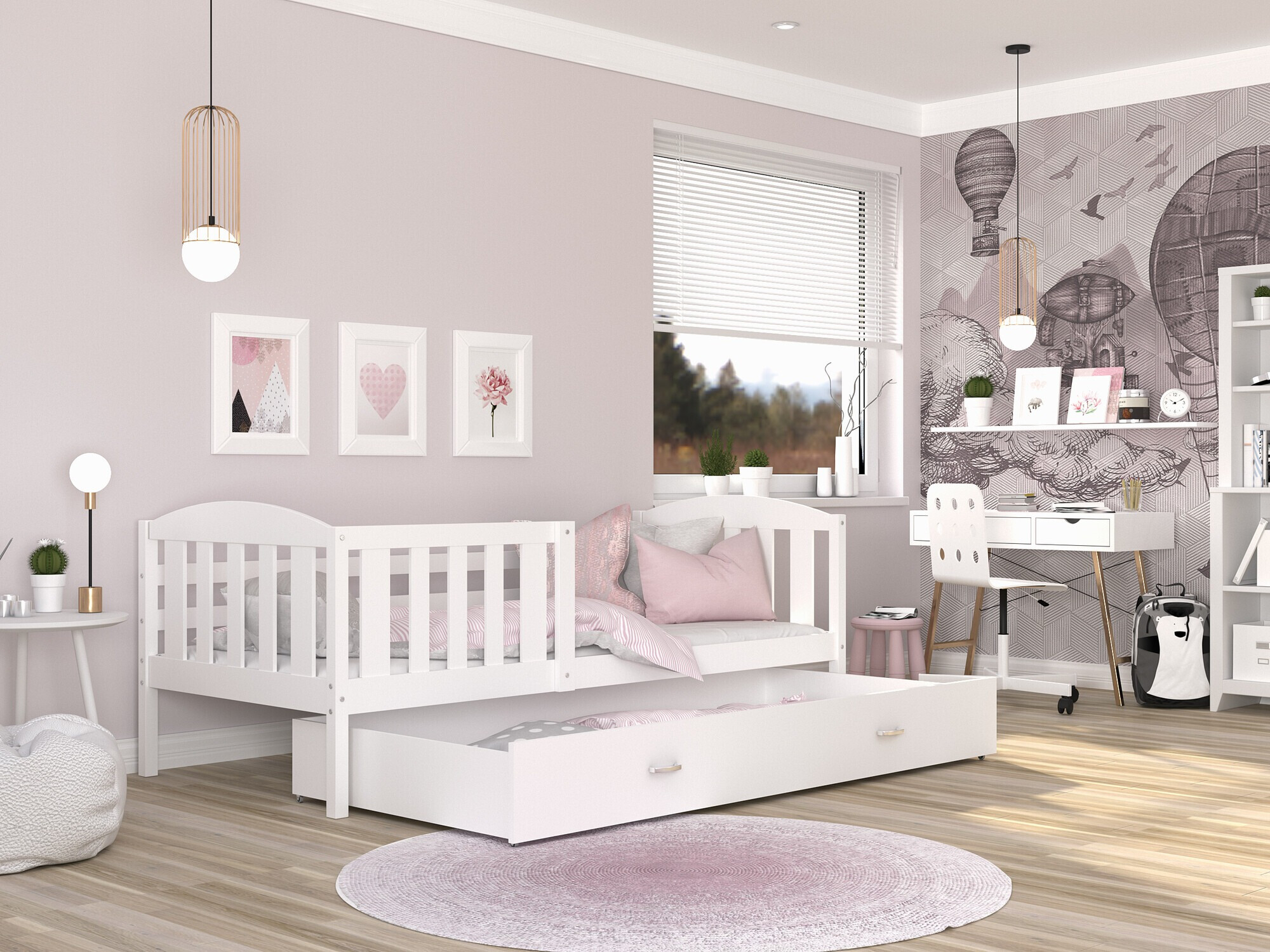 Cama Aurora 126 (Blanco)