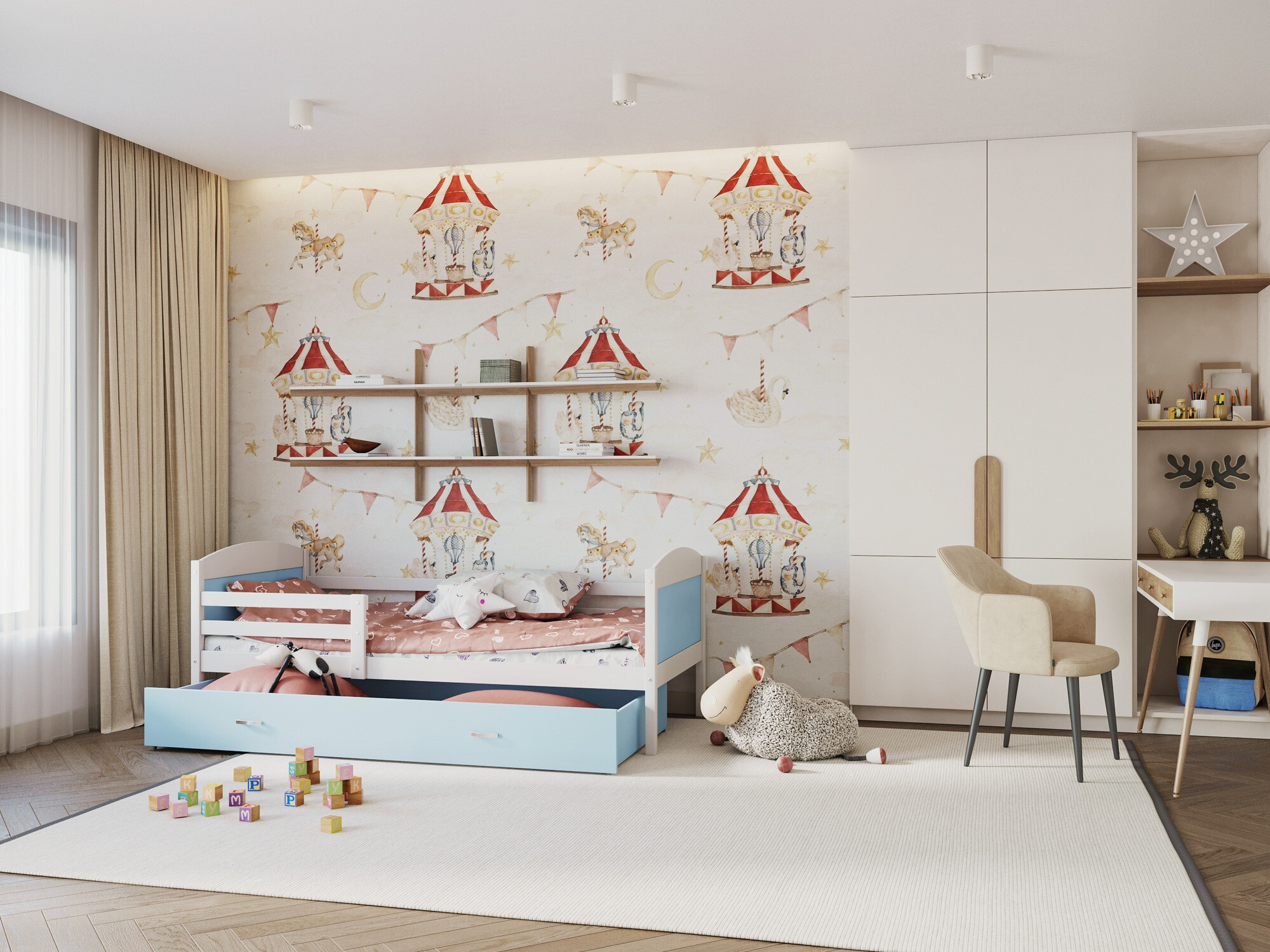 Cama Aurora 127 (Blanco)