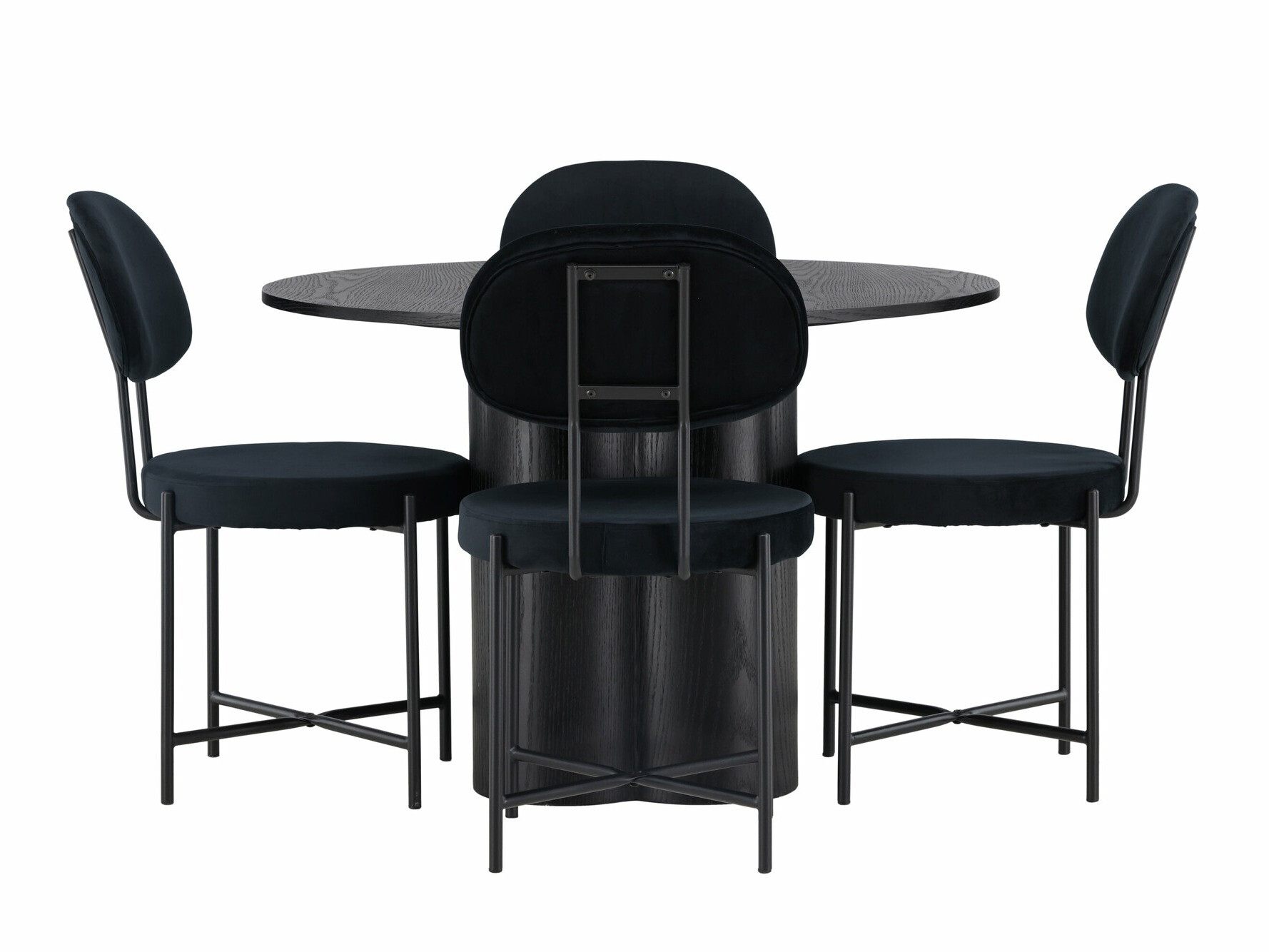 Conjunto de mesas y sillas para comedor Dallas 4605 (Negro)