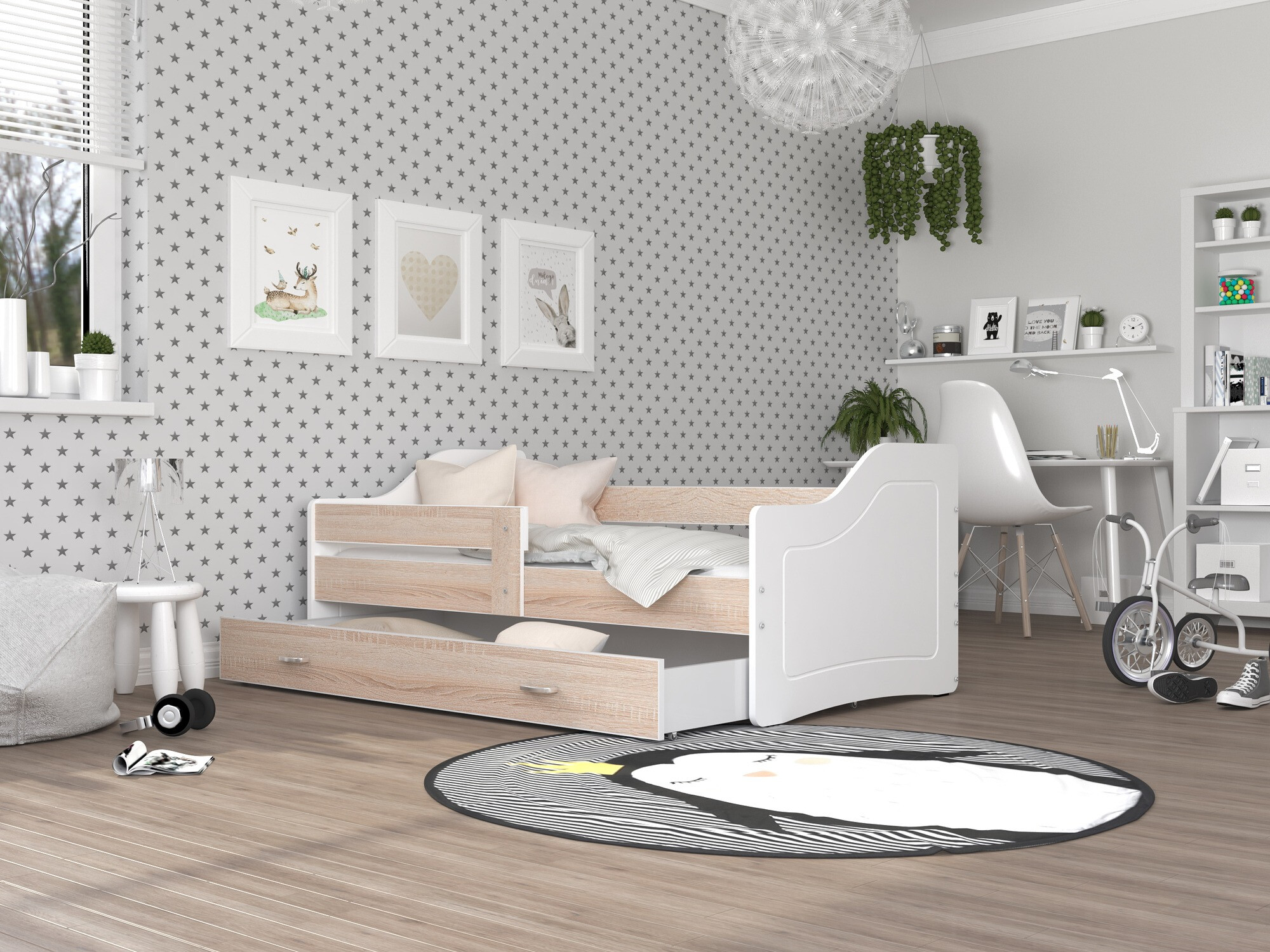 Cama Aurora 136 (Roble Sonoma)