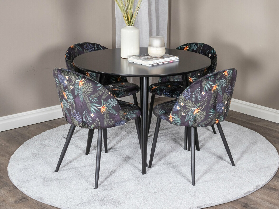 Conjunto de comedor Dallas 4611 (Negro)