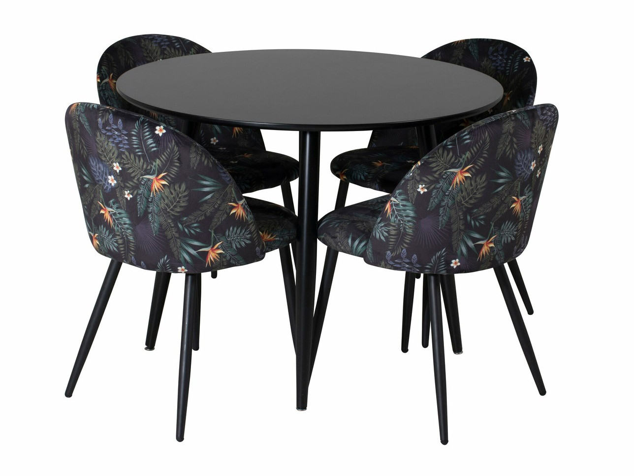 Conjunto de mesas y sillas para comedor Dallas 4611 (Negro)
