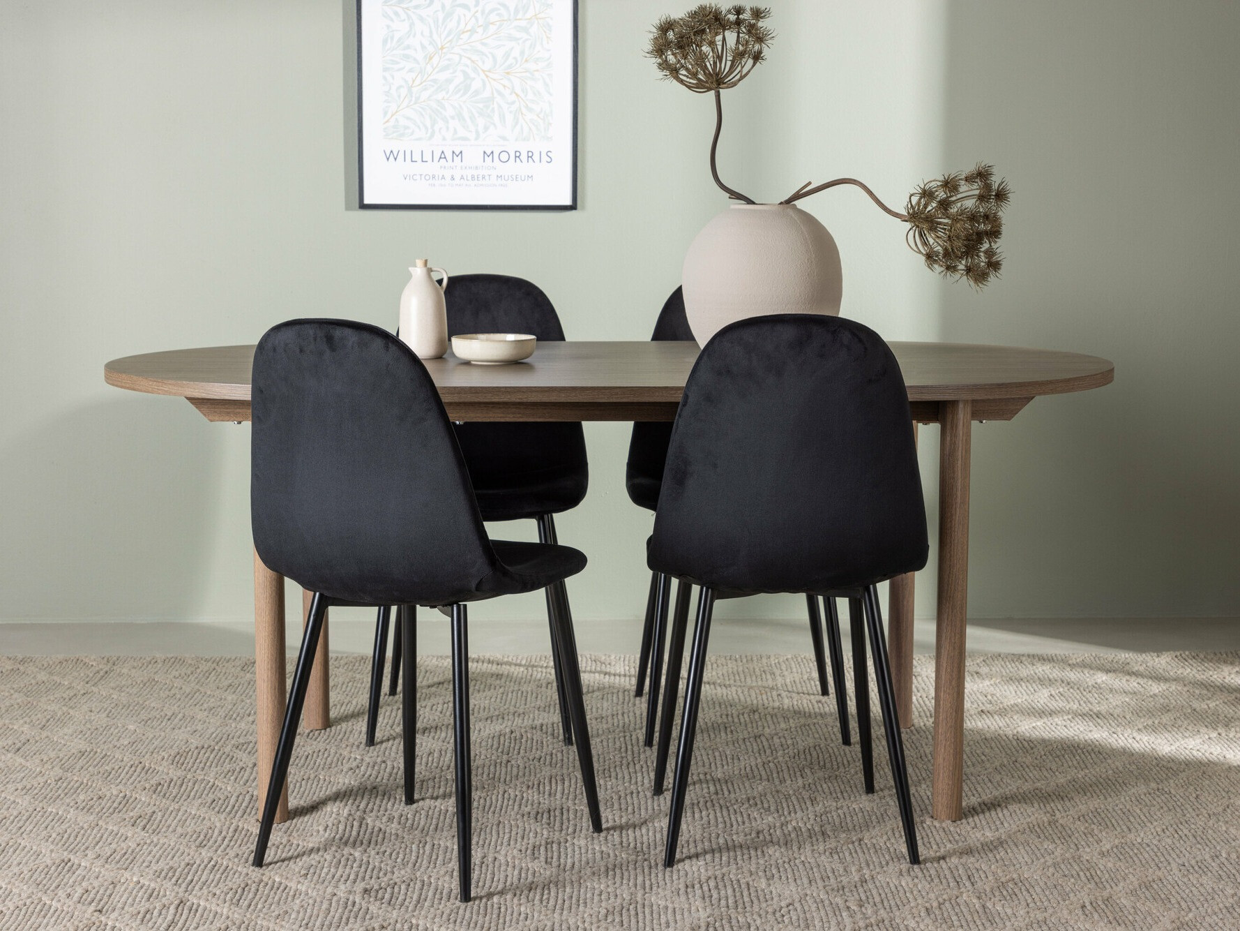 Conjunto de mesas y sillas para comedor Dallas 4612 (Marrón)