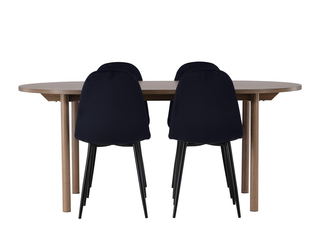 Conjunto de mesas y sillas para comedor Dallas 4612 (Marrón)