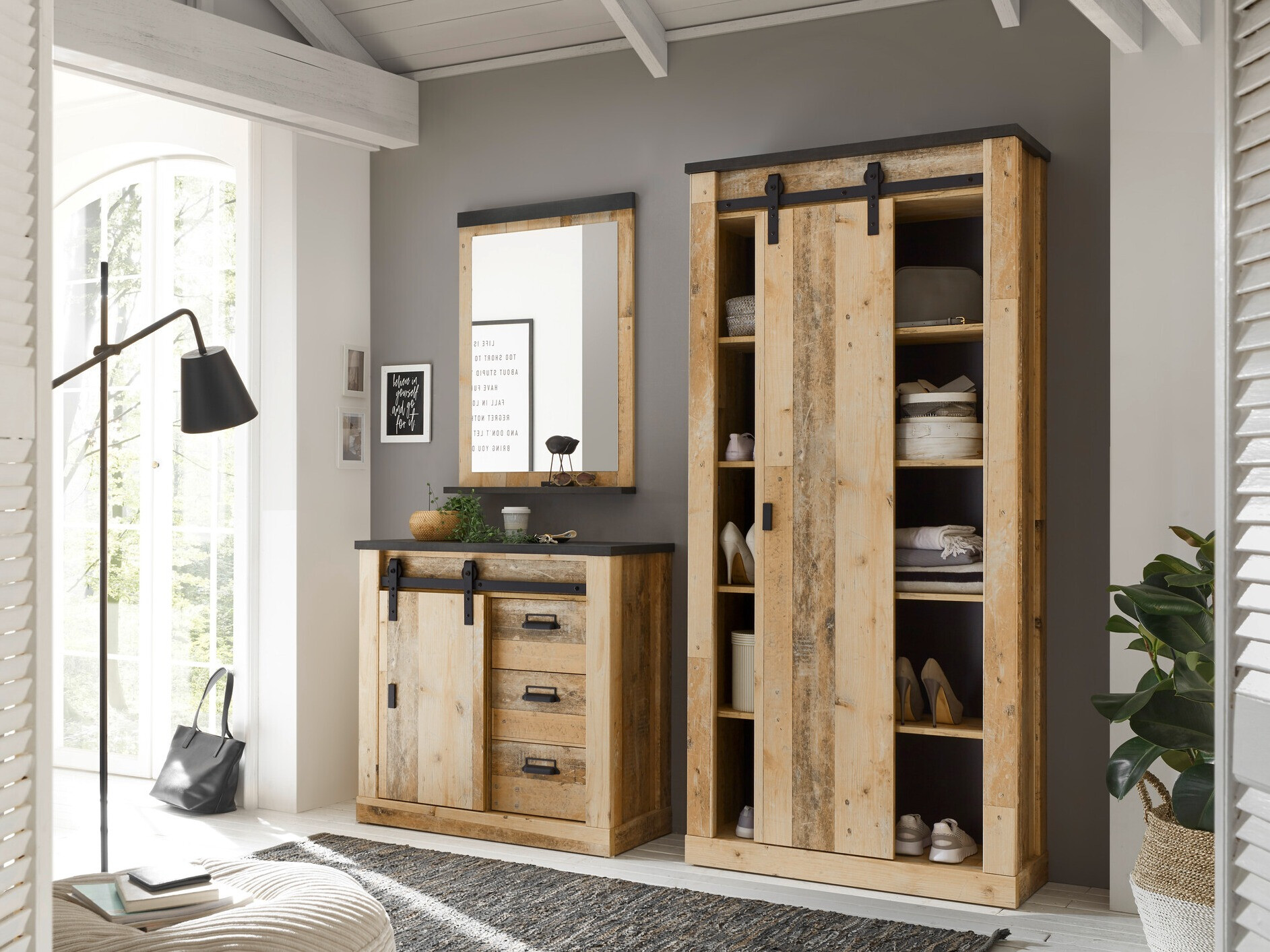 Conjunto para recibidor Cirtale 129 (Arbol envejecido + Antracita)