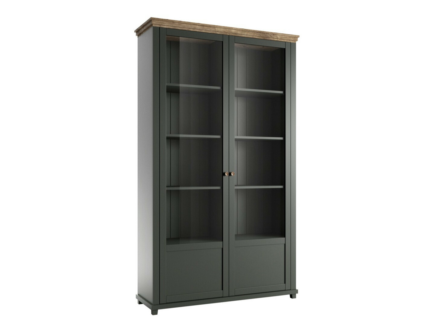 Estantería Tolnue 102 (Verde oscuro + Roble de lefkada)