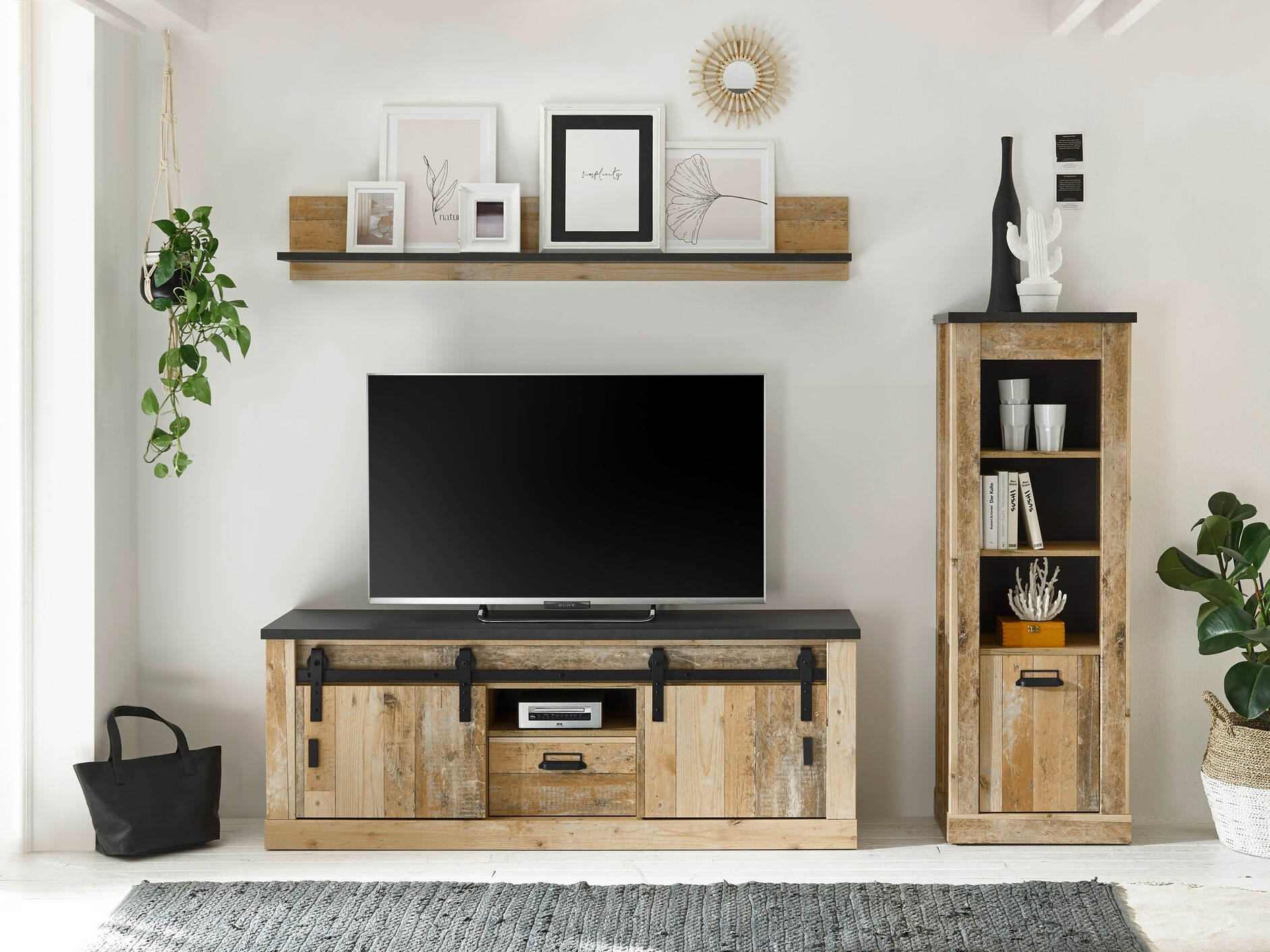 Conjunto de salón Cirtale 131 (Arbol envejecido + Antracita)