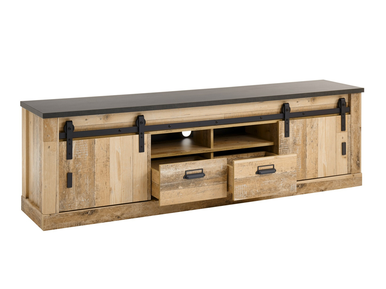 Conjunto de salón Cirtale 132 (Arbol envejecido + Antracita)