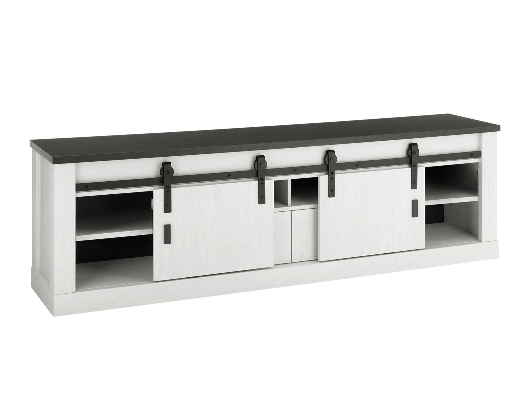 Conjunto de salón Cirtale 132 (Pino blanqueado + Antracita)