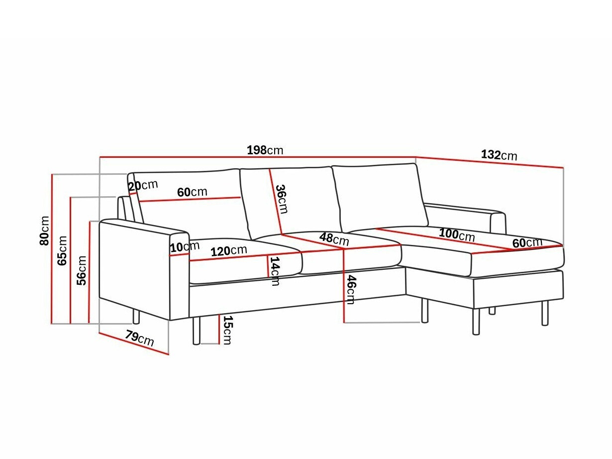 Sofá rinconero Dortesa 120 (Lincoln 03)