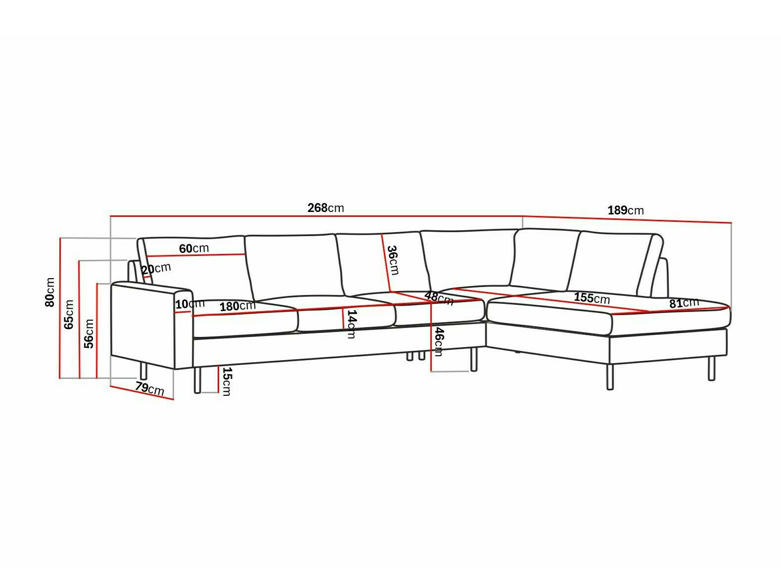 Sofá rinconero Tenfloa 100 (Malmo 90)