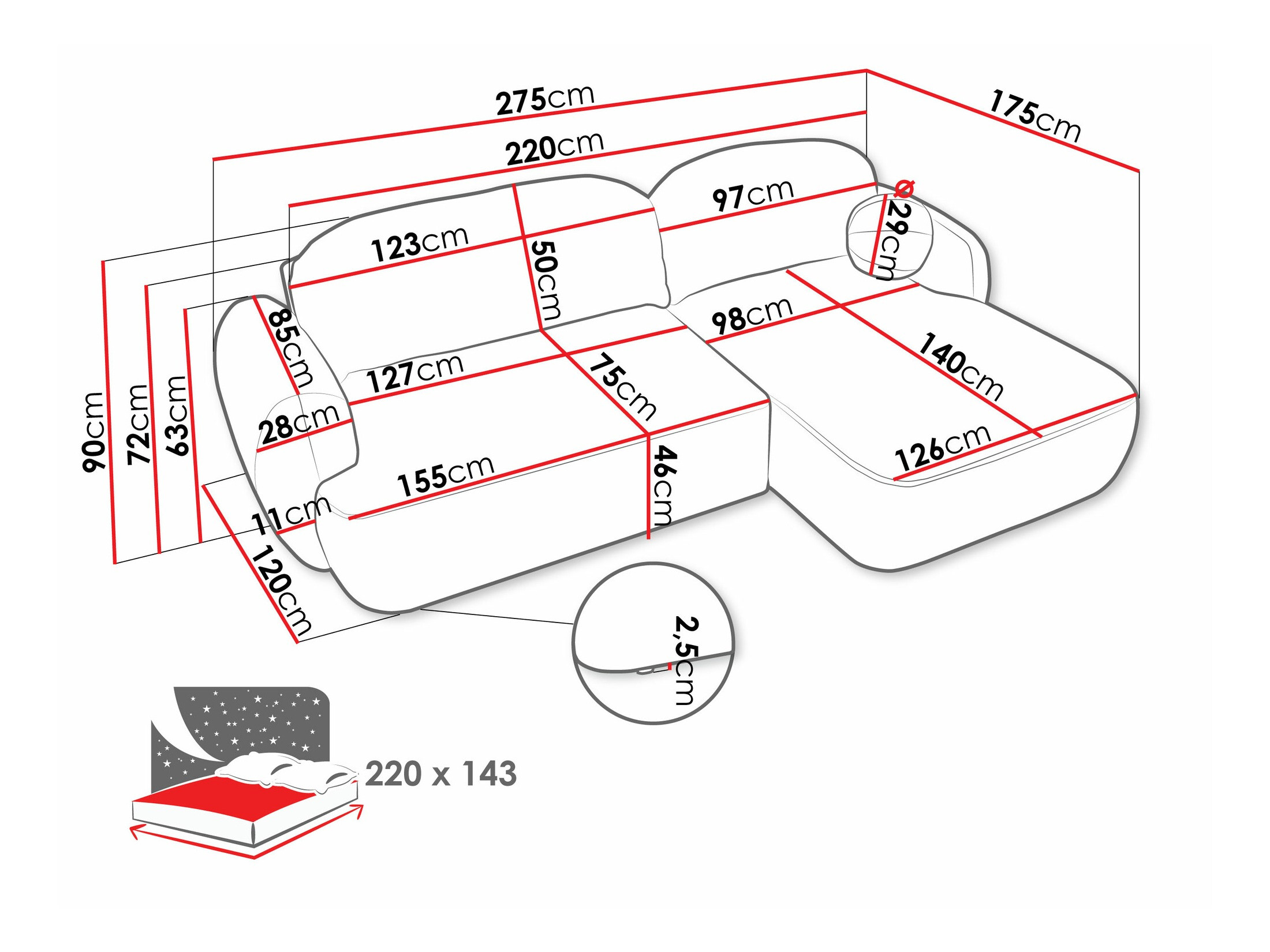 Sofá rinconero TrendyNest 110 (Now Or Never 16)